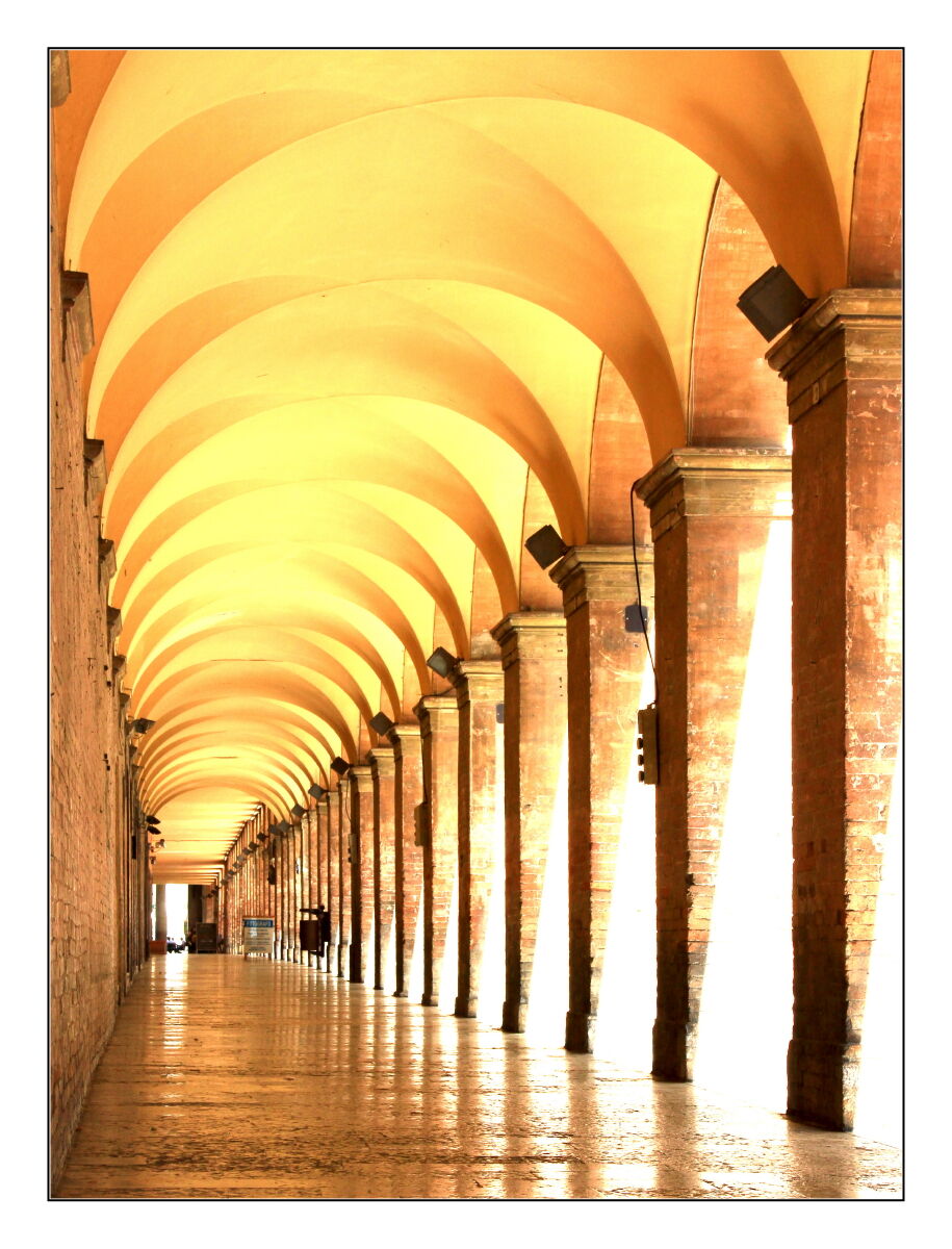 Portico of Corso Garibaldi in Urbino...