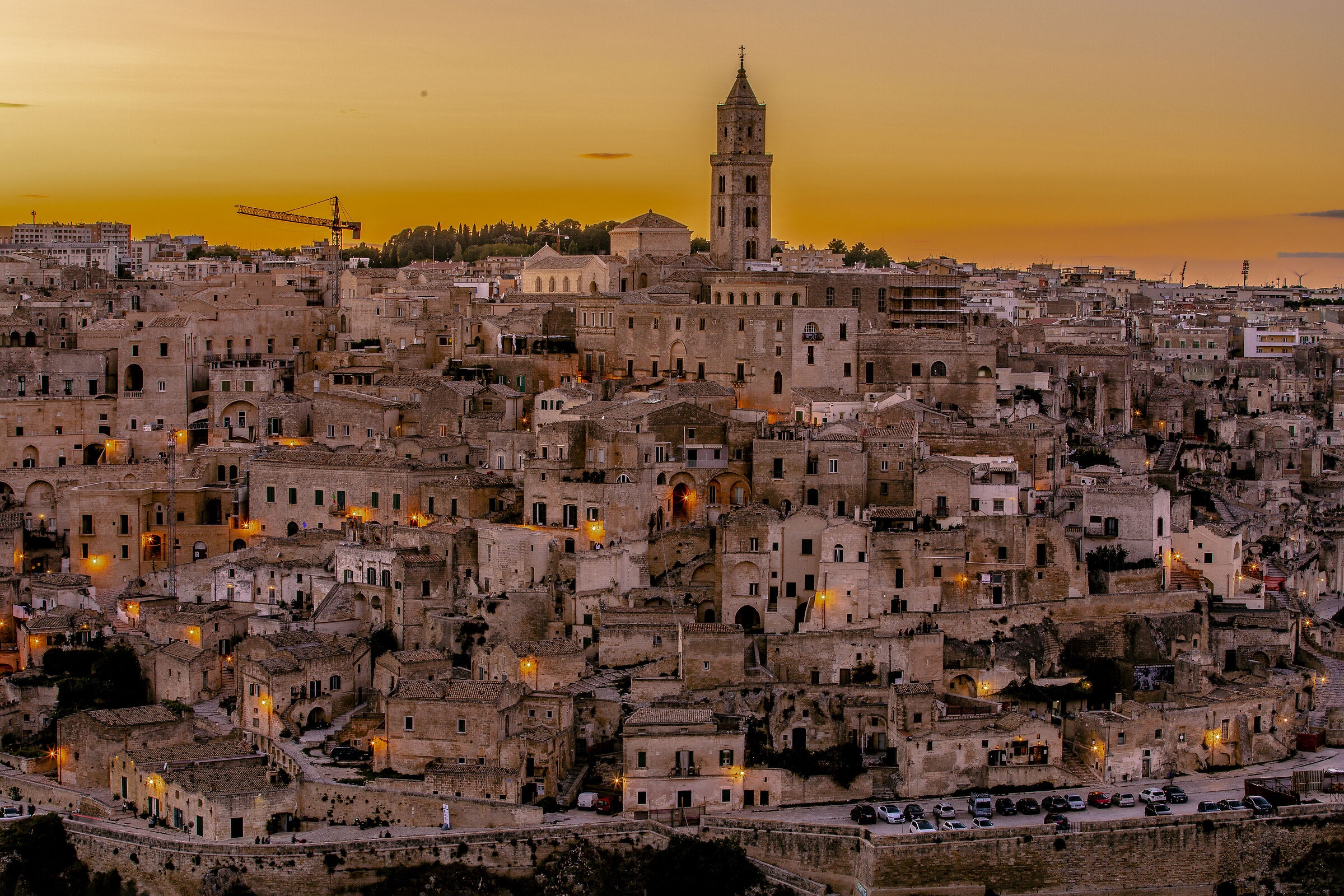 sunst over the sassi of matera...