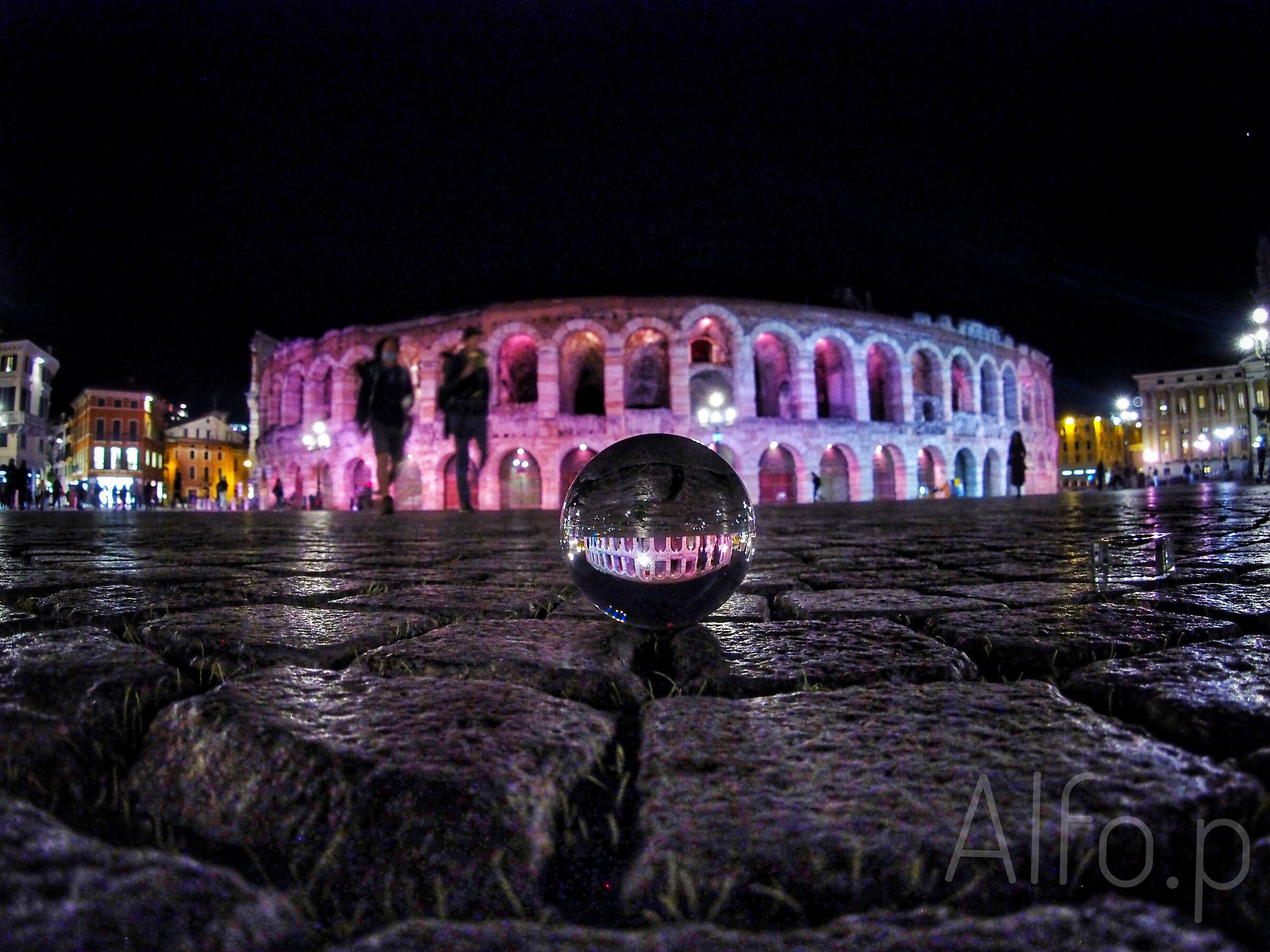 Arena di Verona, sphere, evening, lights...