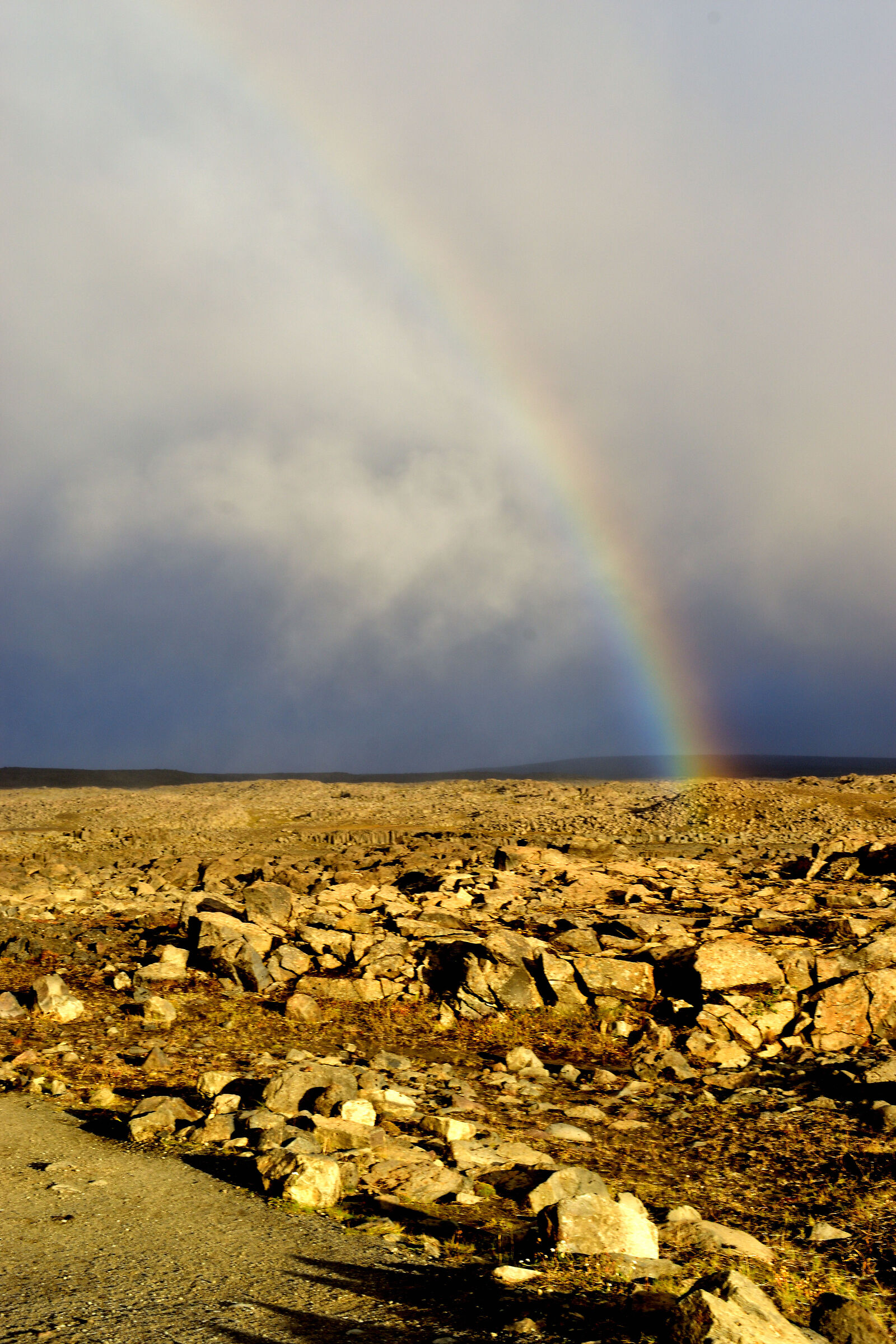 Rainbow over Dettifoss...