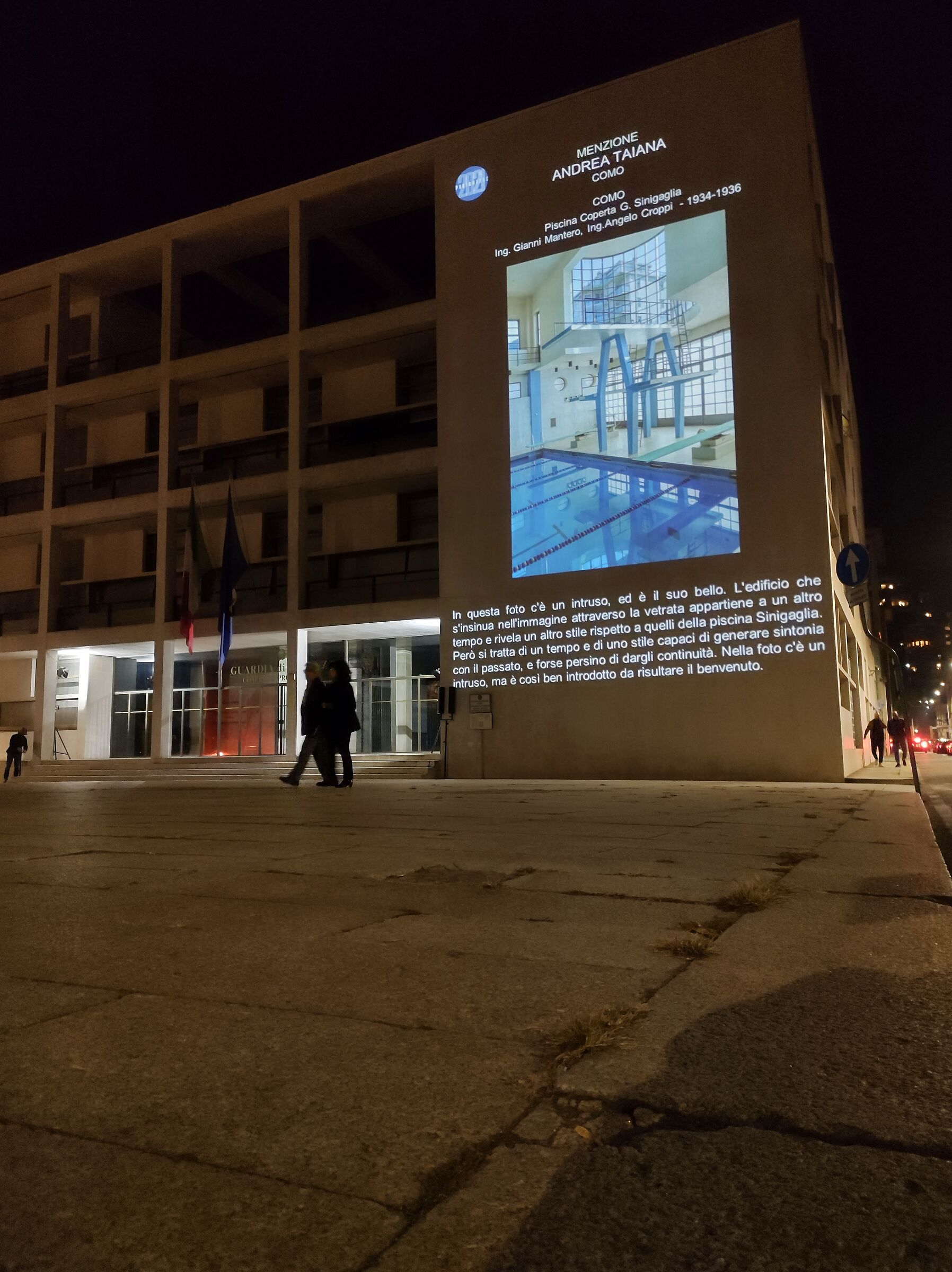 Swimming pool G.Sinigaglia mention PhotoMAARC projection 2...