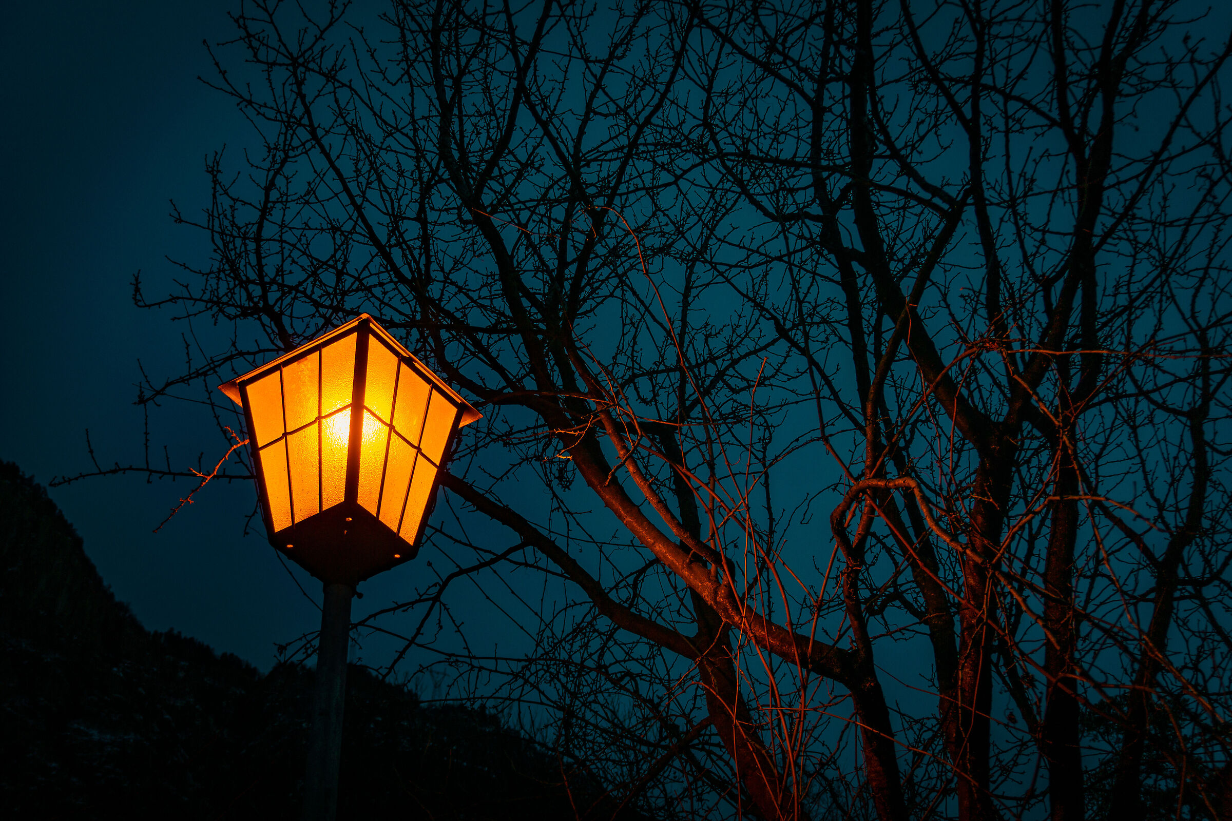 Street lamp at night...