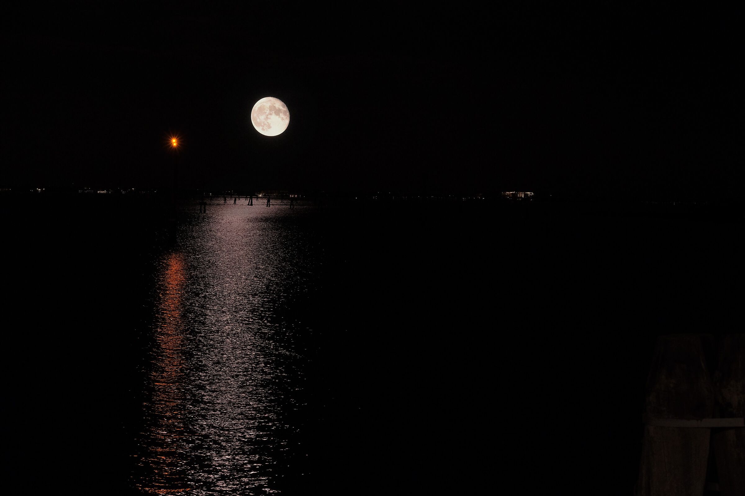 Moon in lagoon...