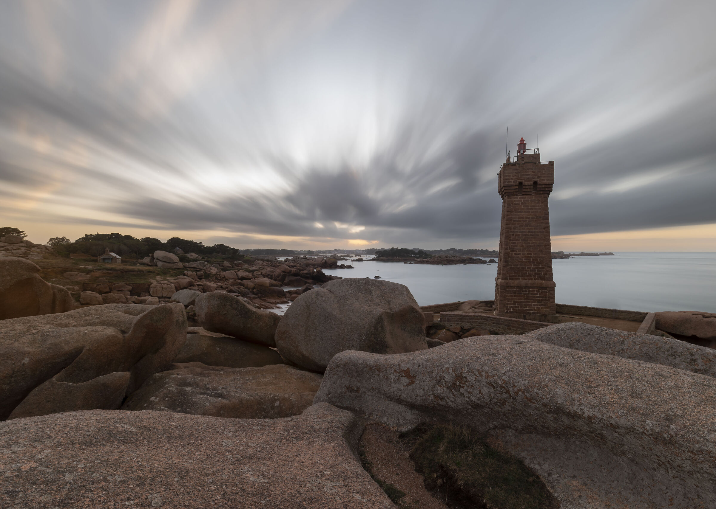 Ploumanac'h Lighthouse at sunset...