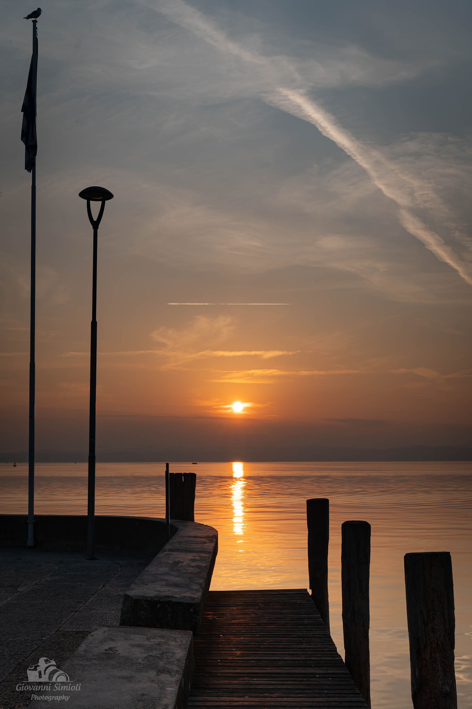 Tramonto a Sirmione sul lago di Garda...