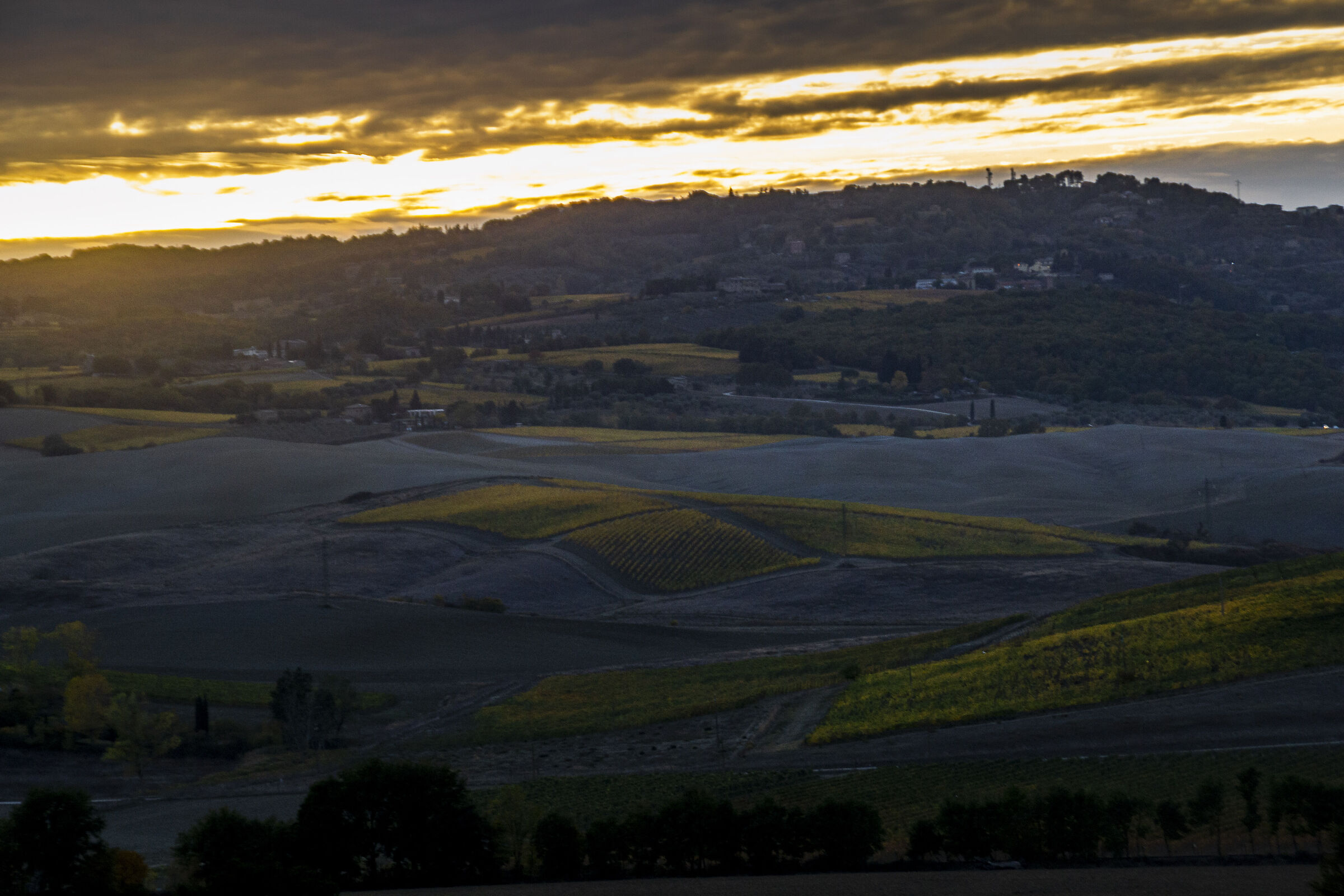Sunset in Val d'Orcia...