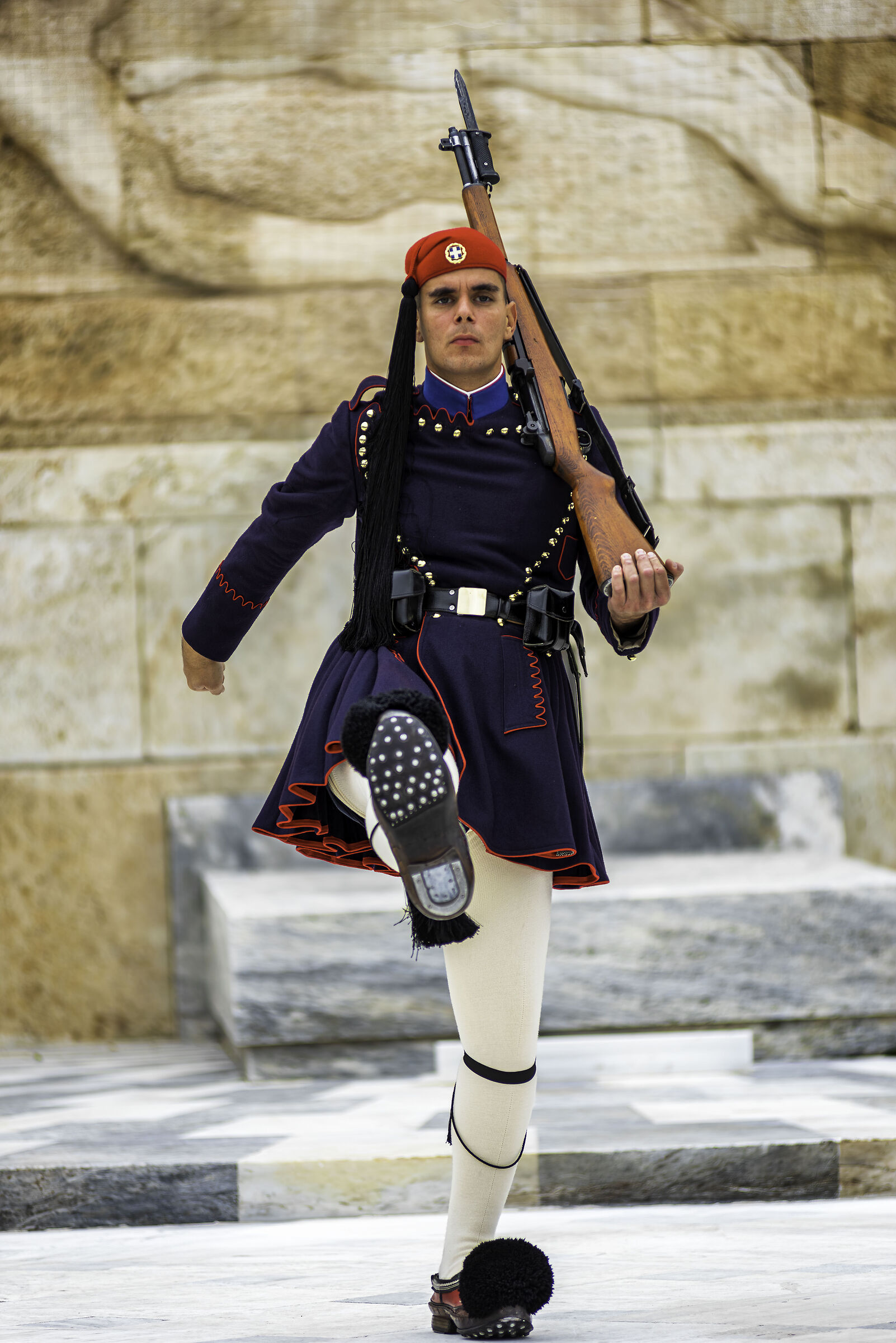Euzono at the changing of the guard at the parliament of Athens...