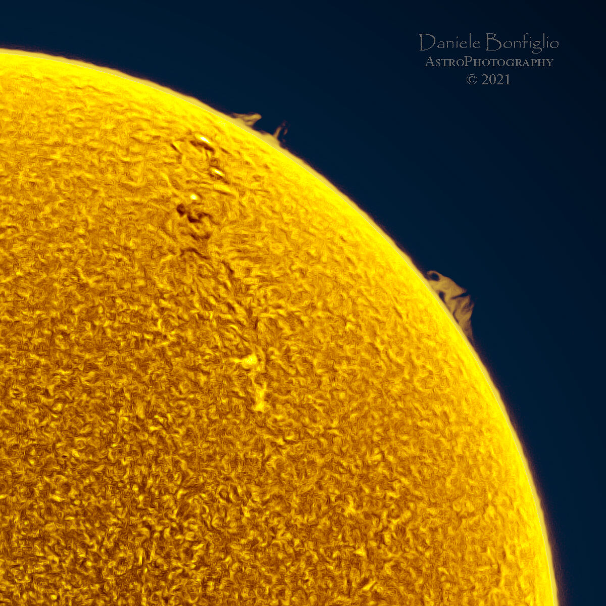 Sole in H-alpha del 01/12/2021 (dettaglio)...