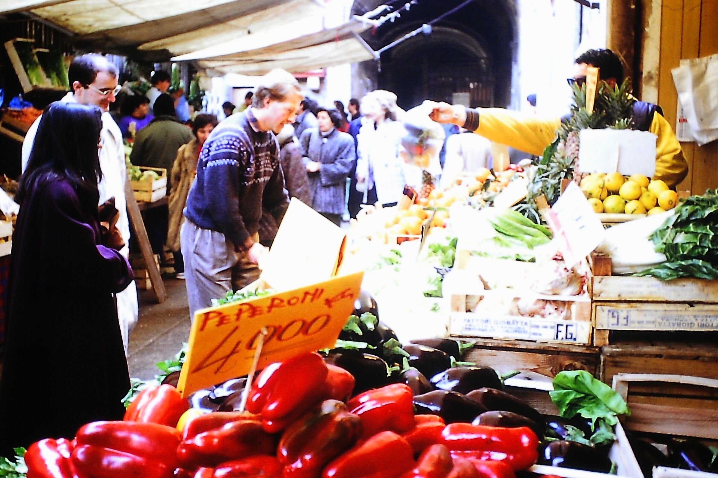 Greengrocer in Venice, before the Euro......