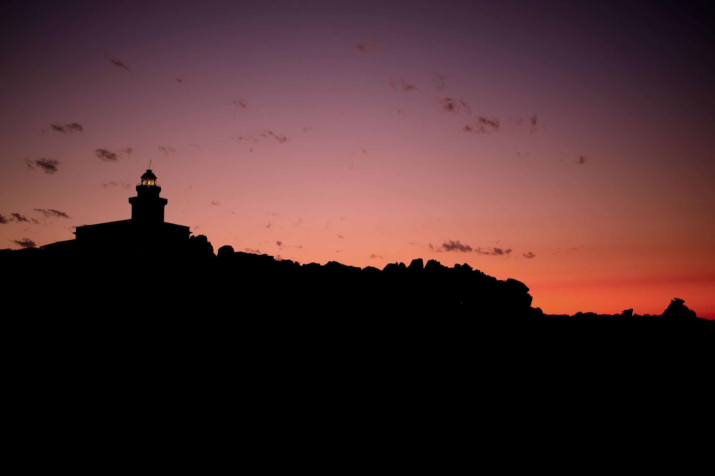 the lighthouse at sunset...