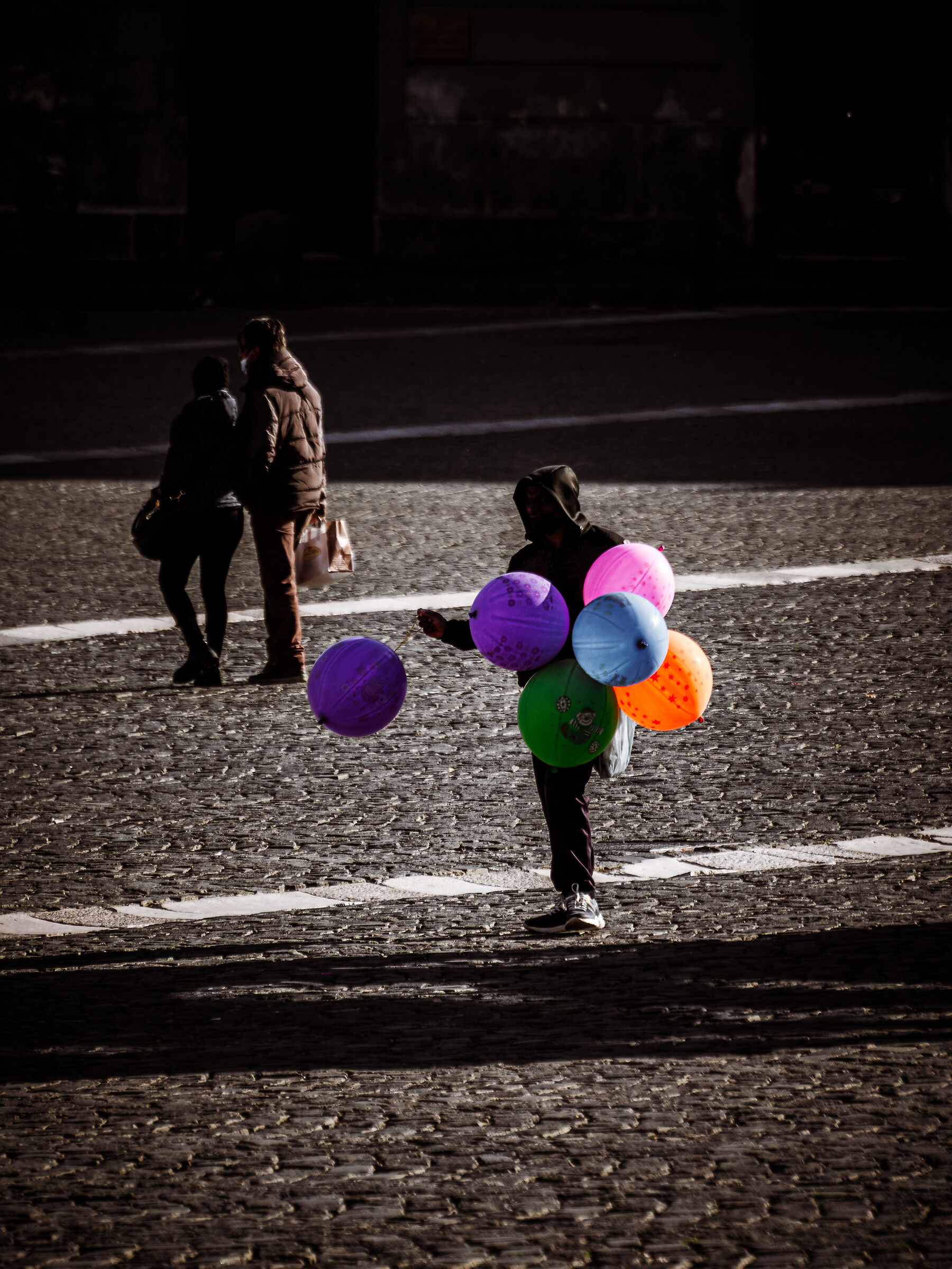 The seller of balloons...