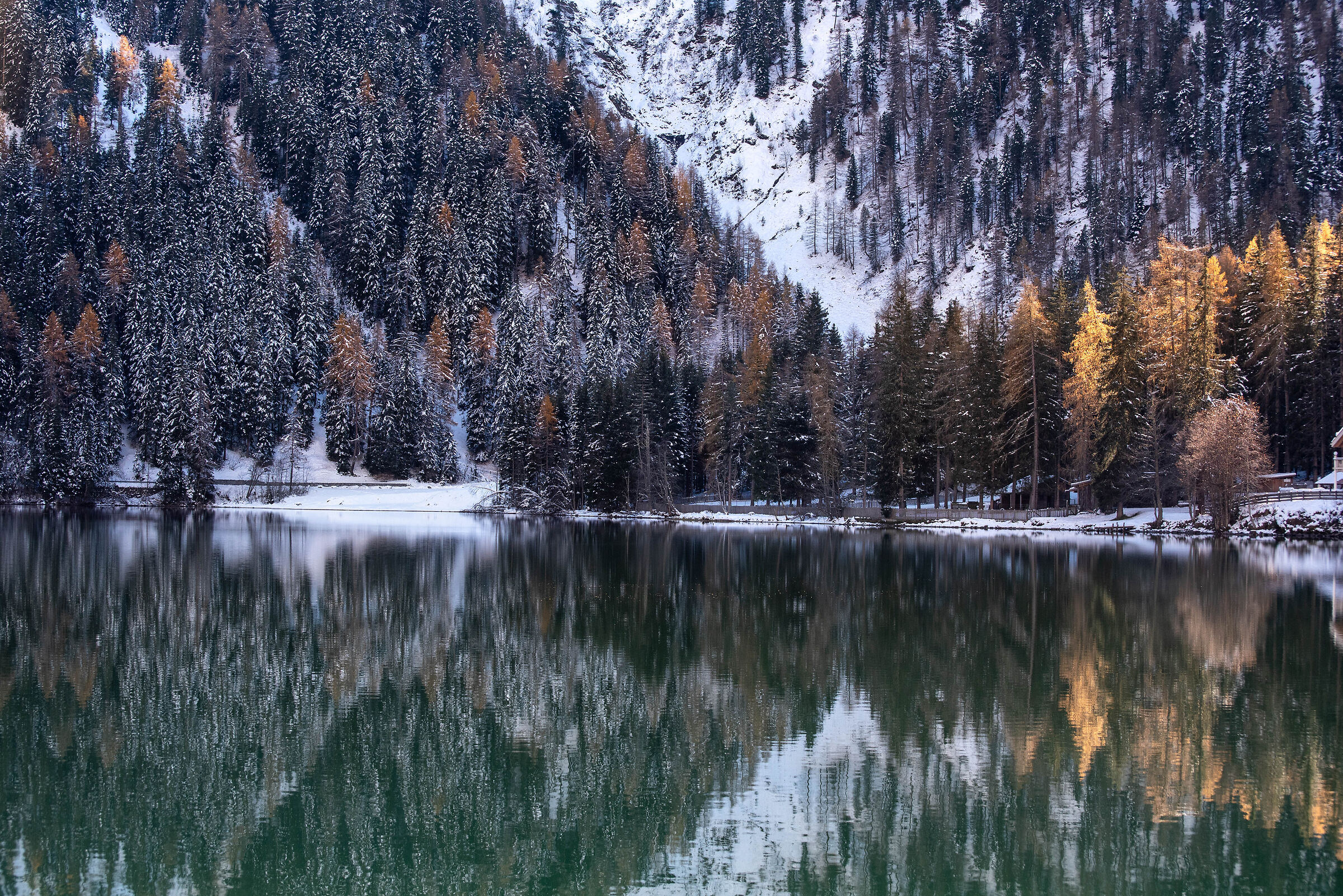 Painted reflections on the Anterselva...
