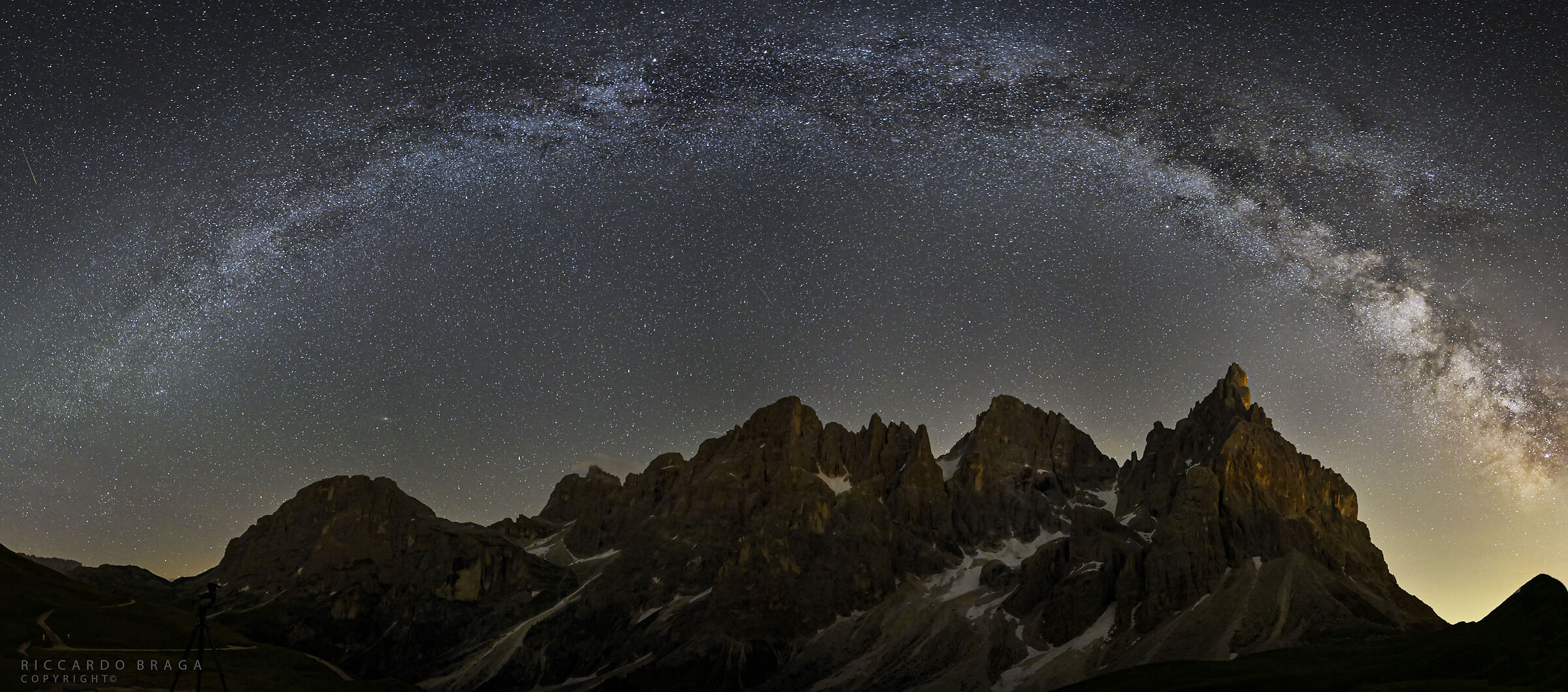 Arch of the Milky Way above the Pale Group...