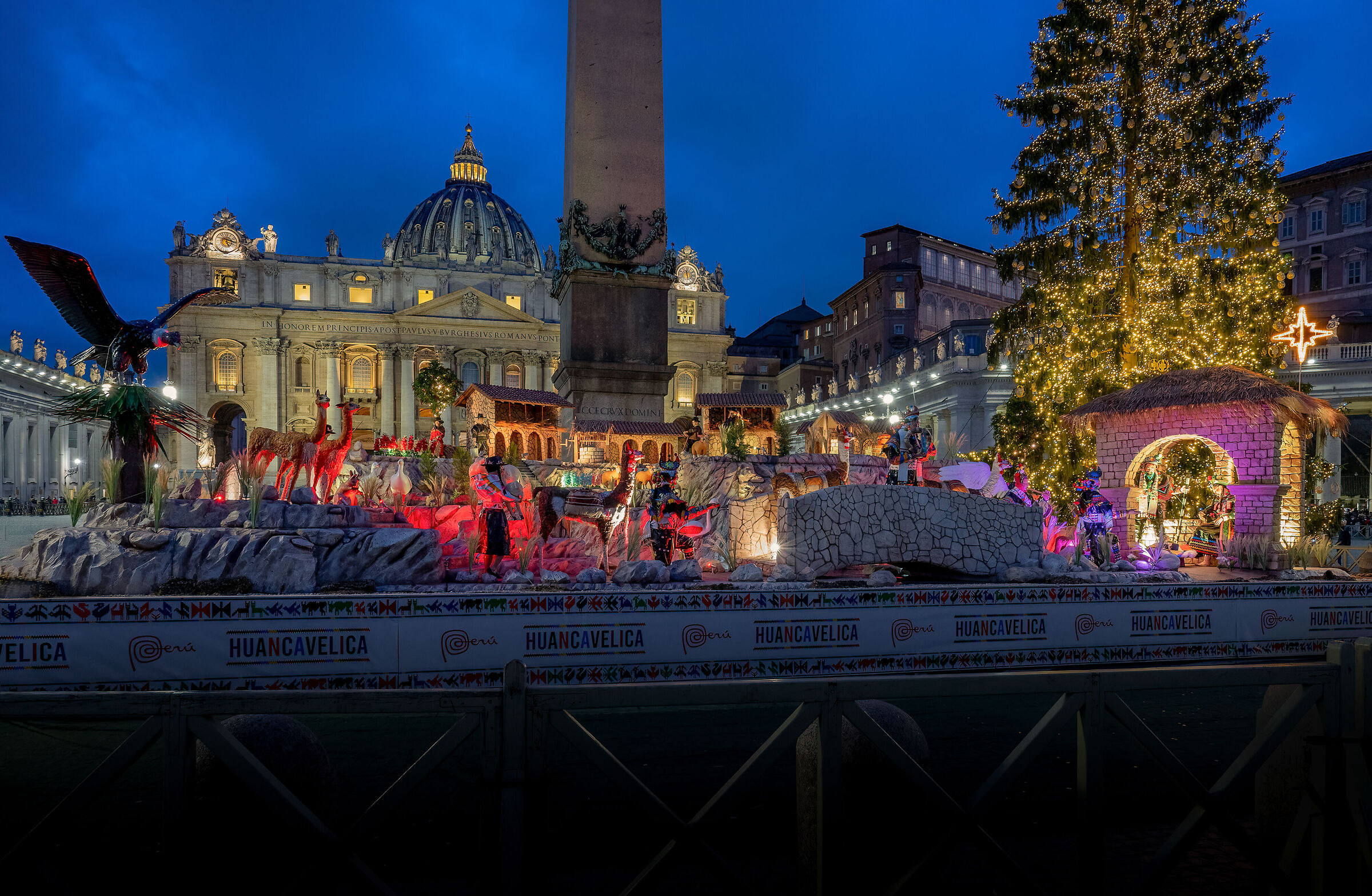 The Nativity scene in St. Peter's Square...