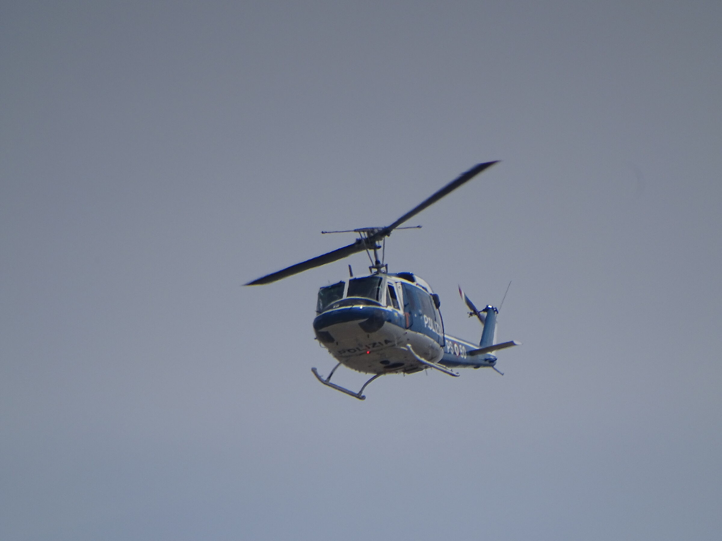 Helicopter AB 412 of the State Police...