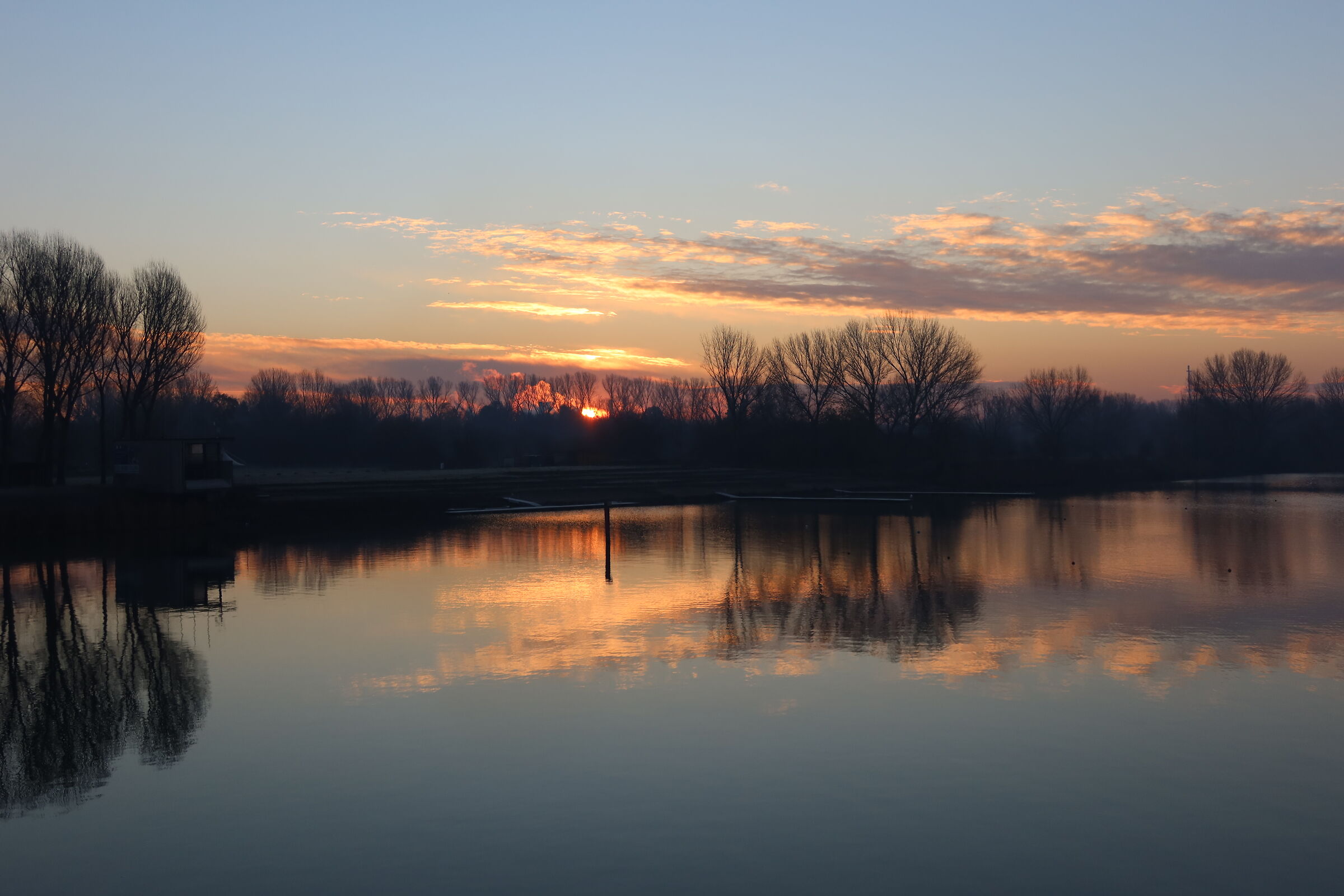 sunrise on lake mantua 7-12-21 - POV walk...