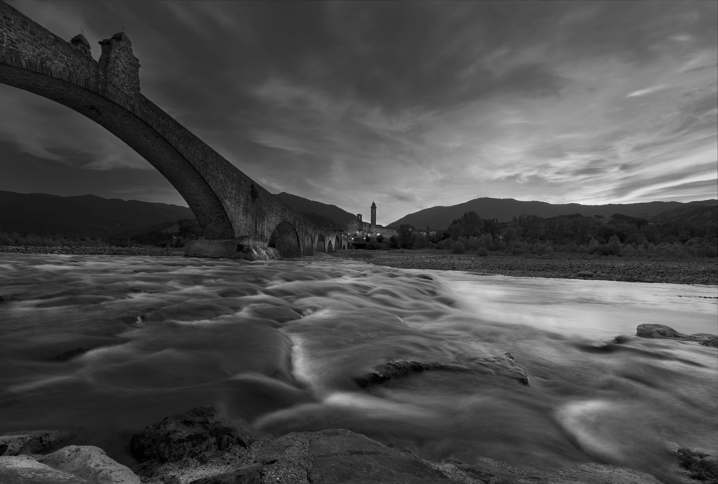 Bobbio (PC) - The Hunchback Bridge or also called the Devil's Bridge ...