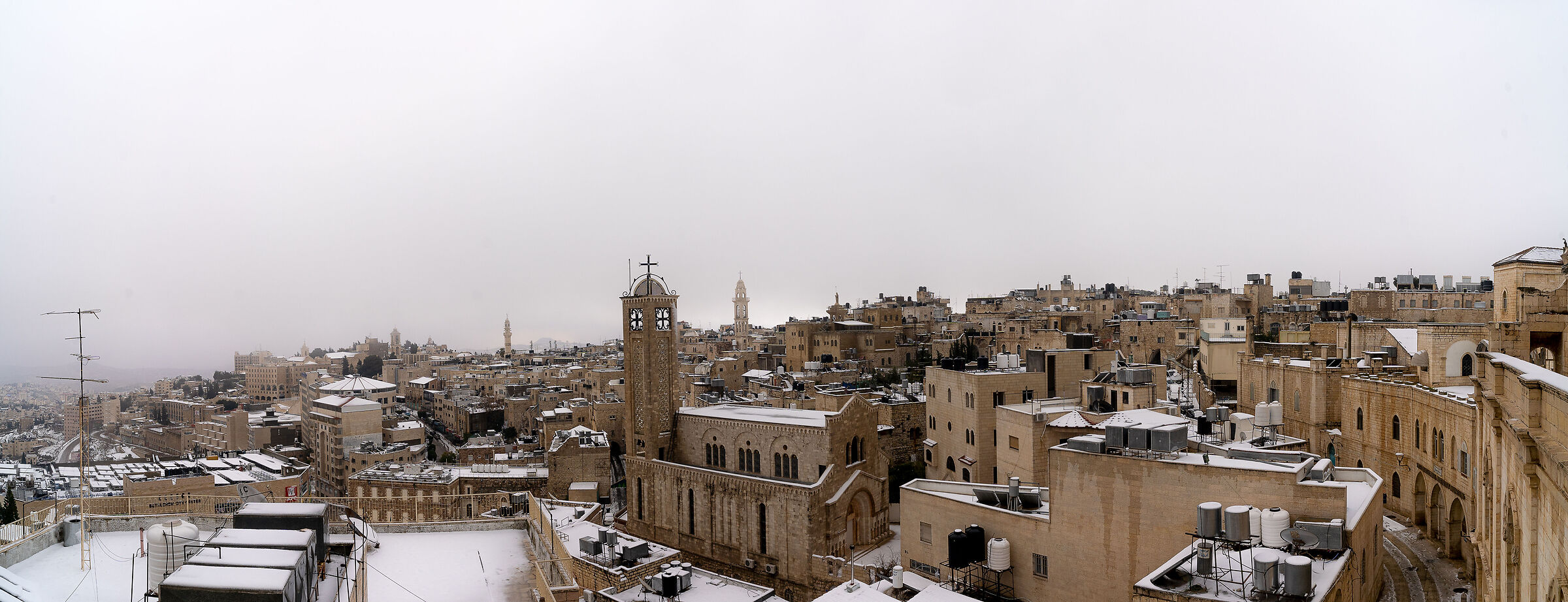 Bethlehem covered with snow...