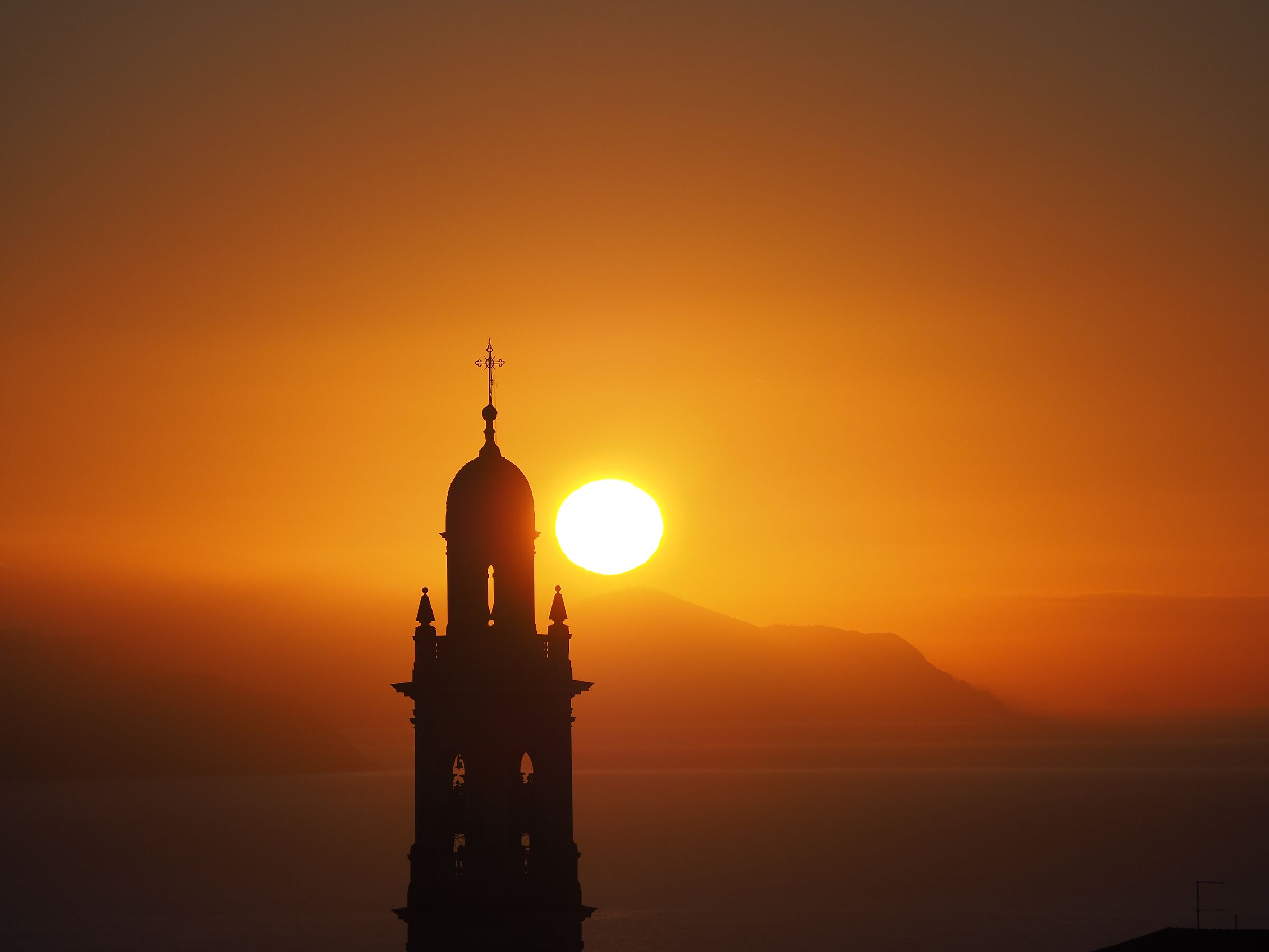 Sunrise in San Lorenzo della Costa. (The bell tower)...