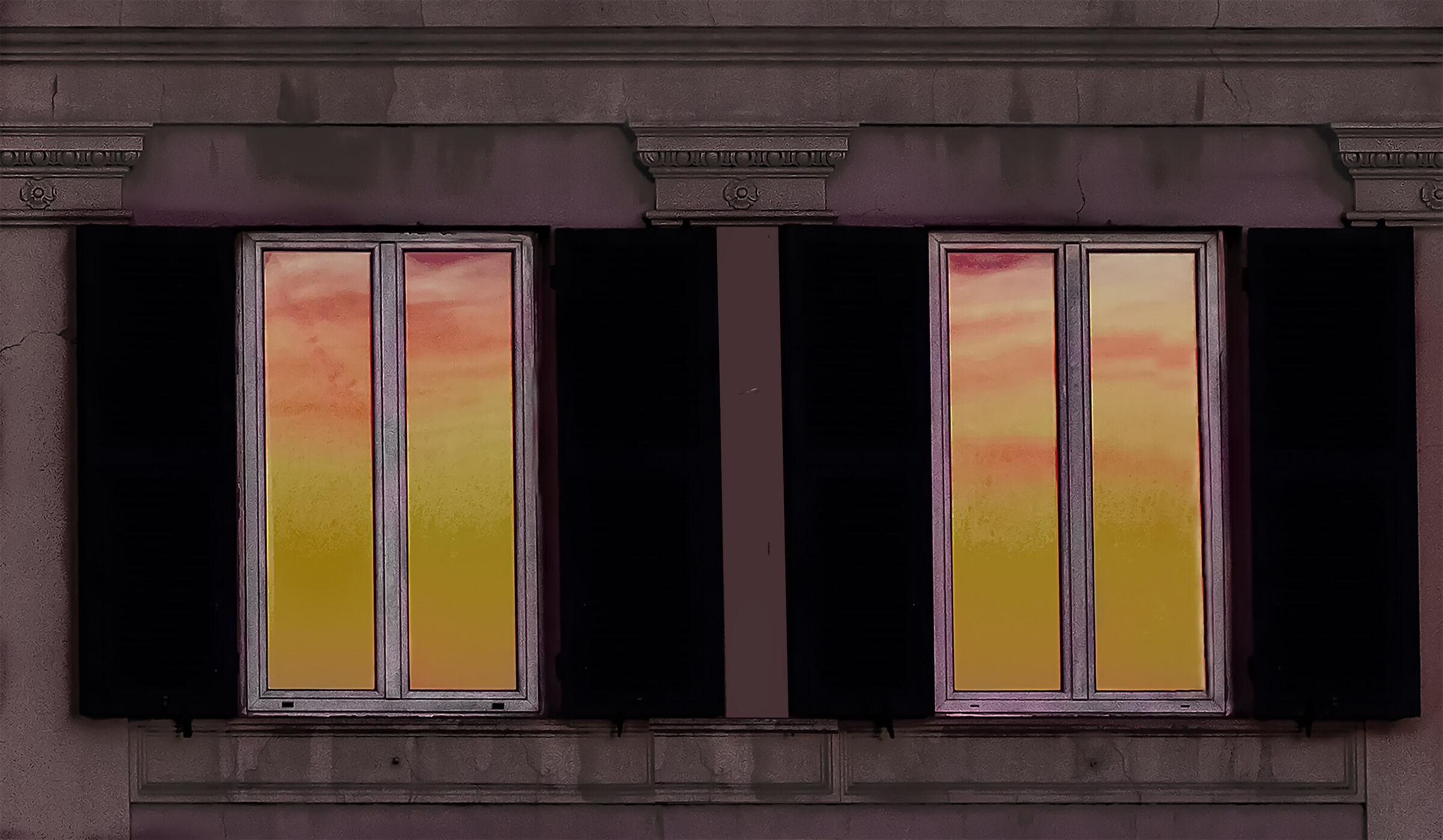Windows at sunset...