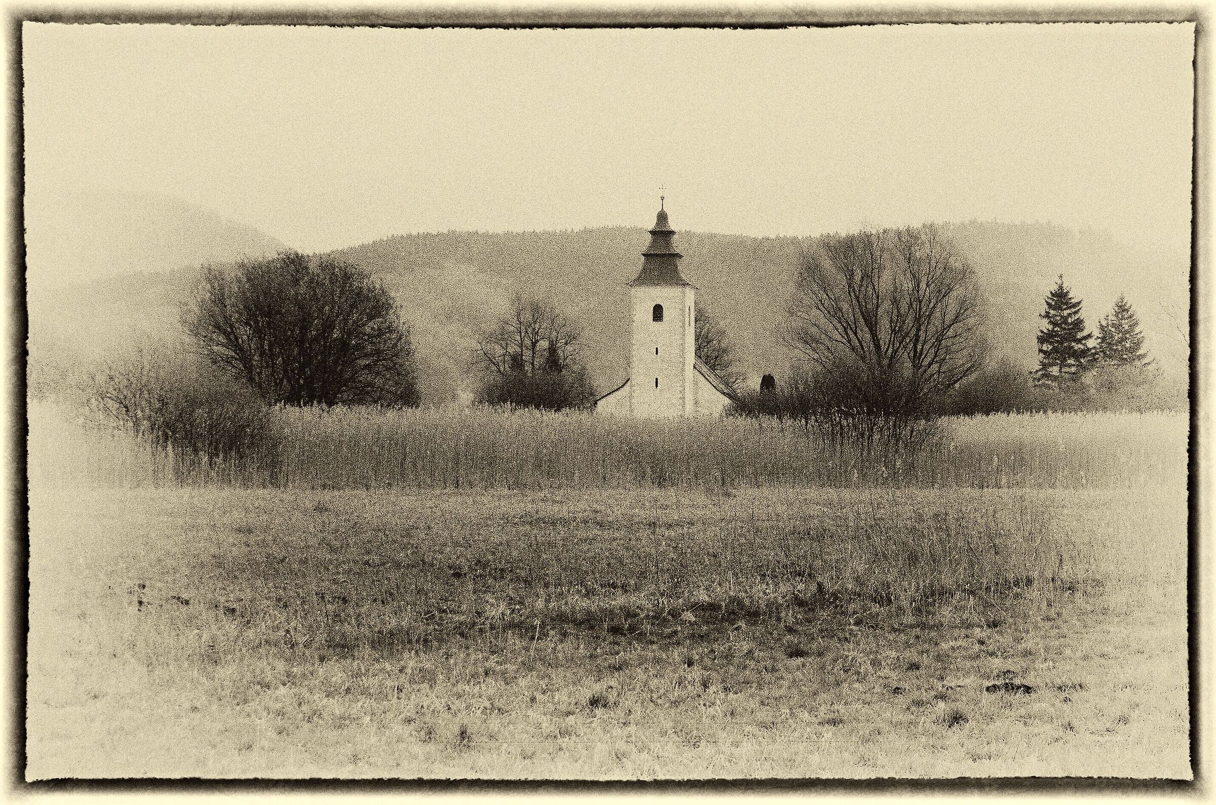 church - black and white...