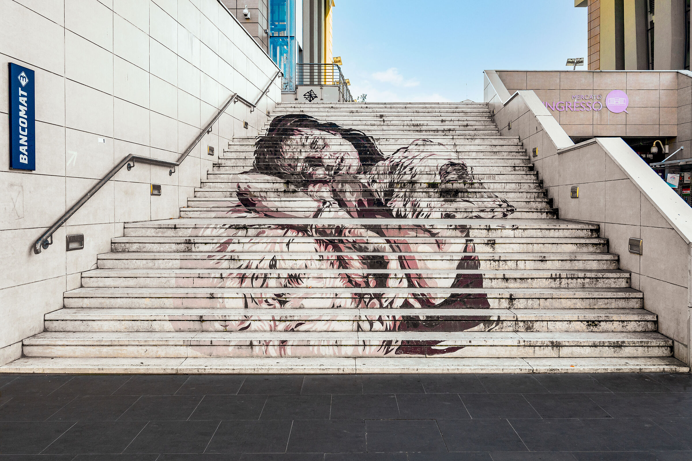 "Nannarella" illuminates the stairs of the Trionfale market #1...