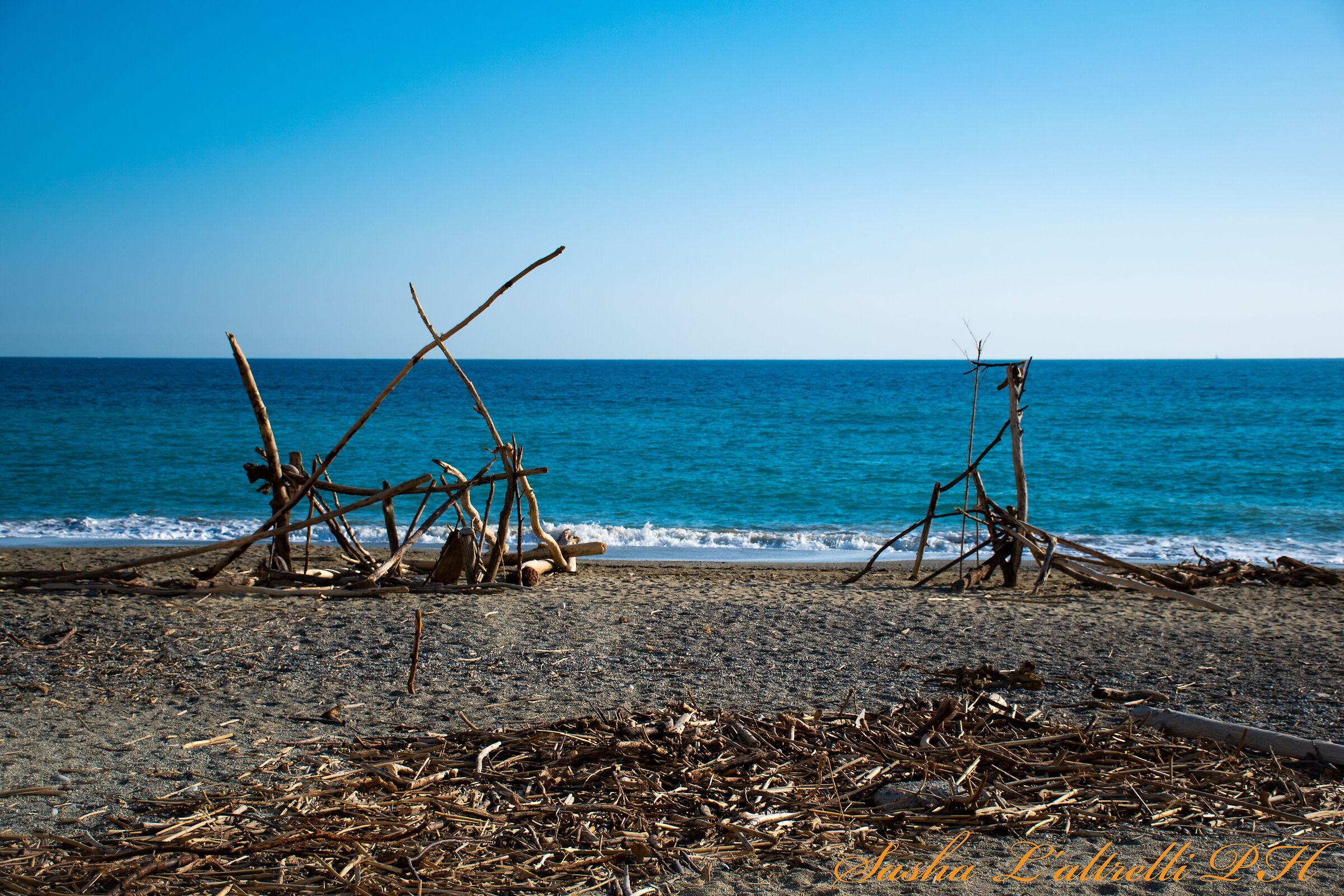 Sculptures of castaways...