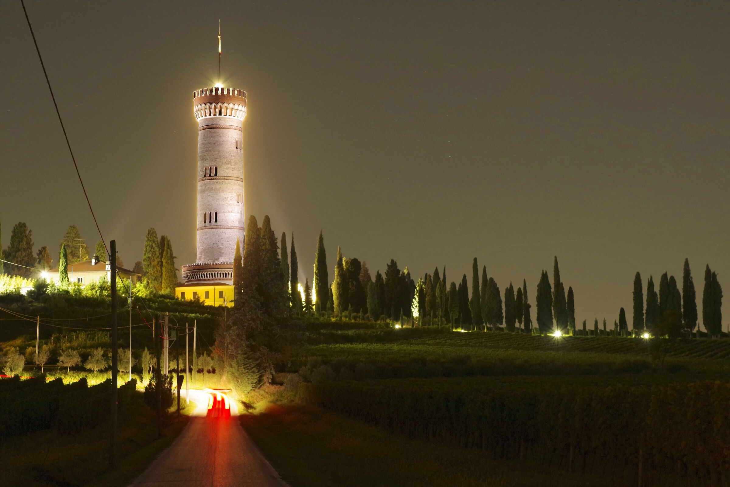 Tower of San Martino della Battaglia, nocturnal...