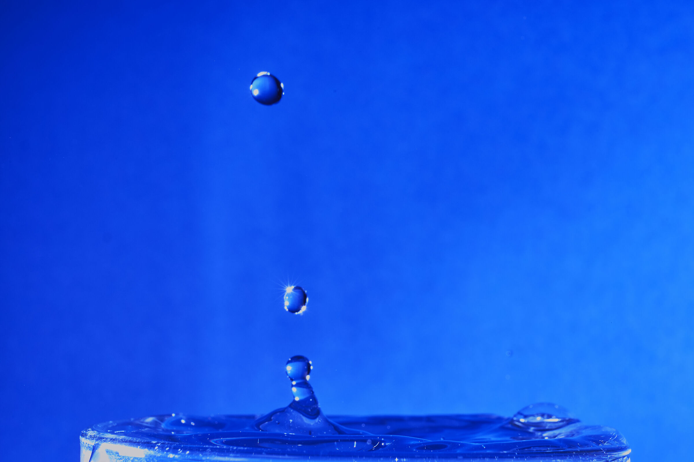 Blue water droplets 2...