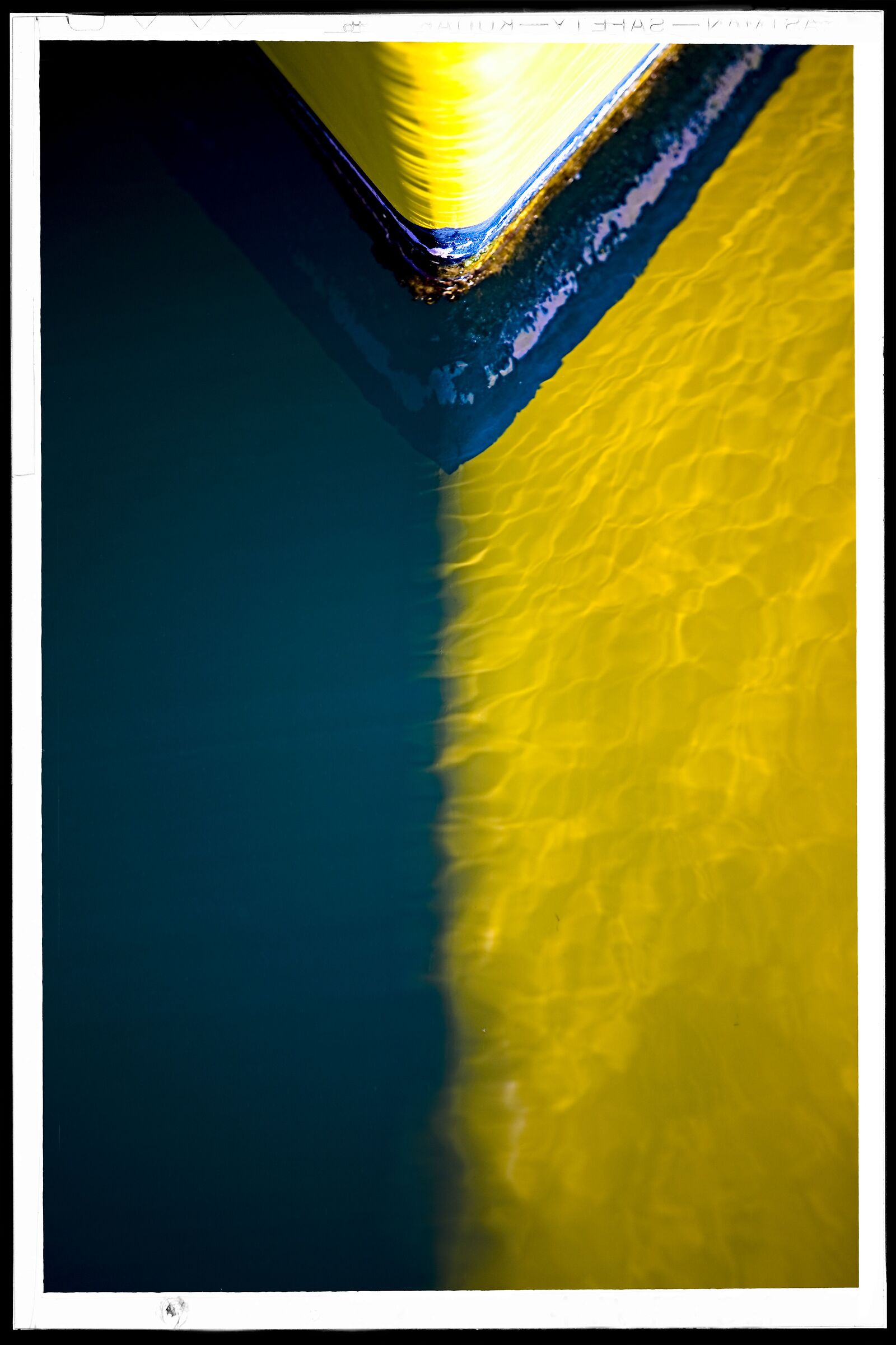 yellow boat reflection...