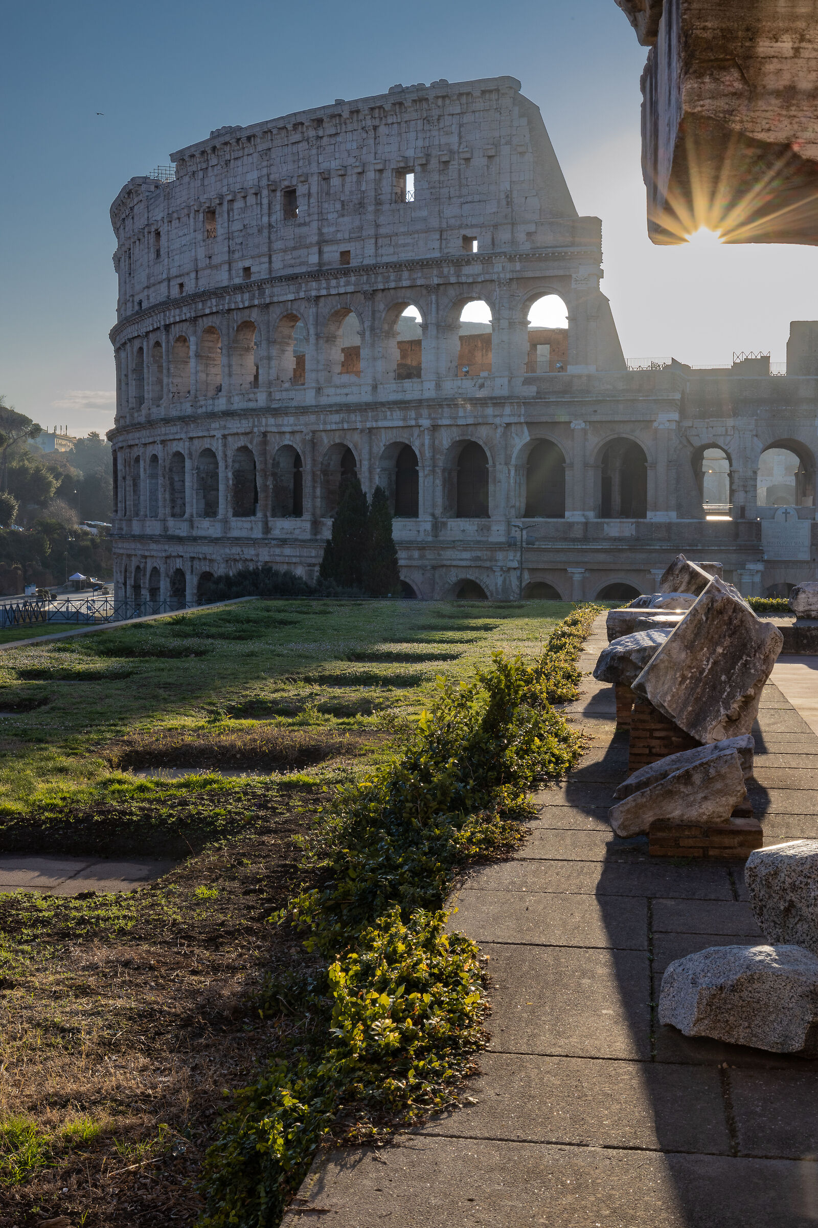 Sunrise over the Colosseum...