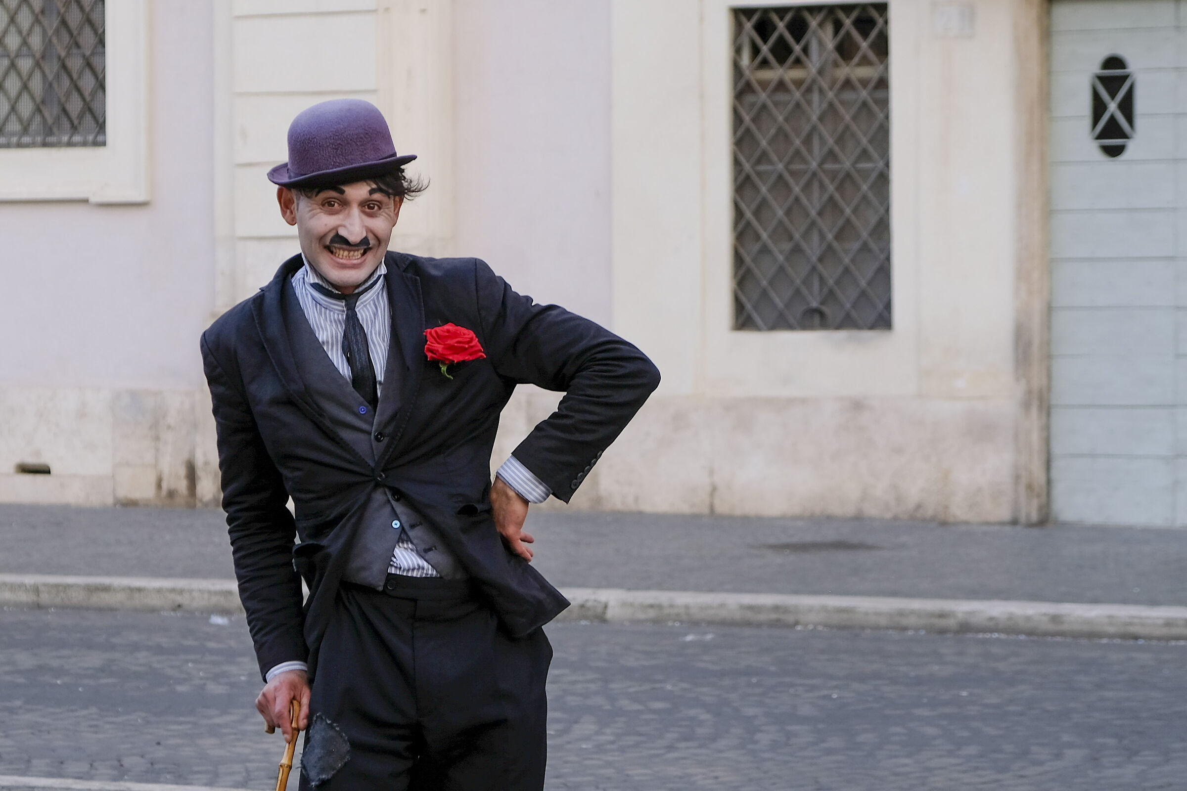 Chaplin a piazza Navona...