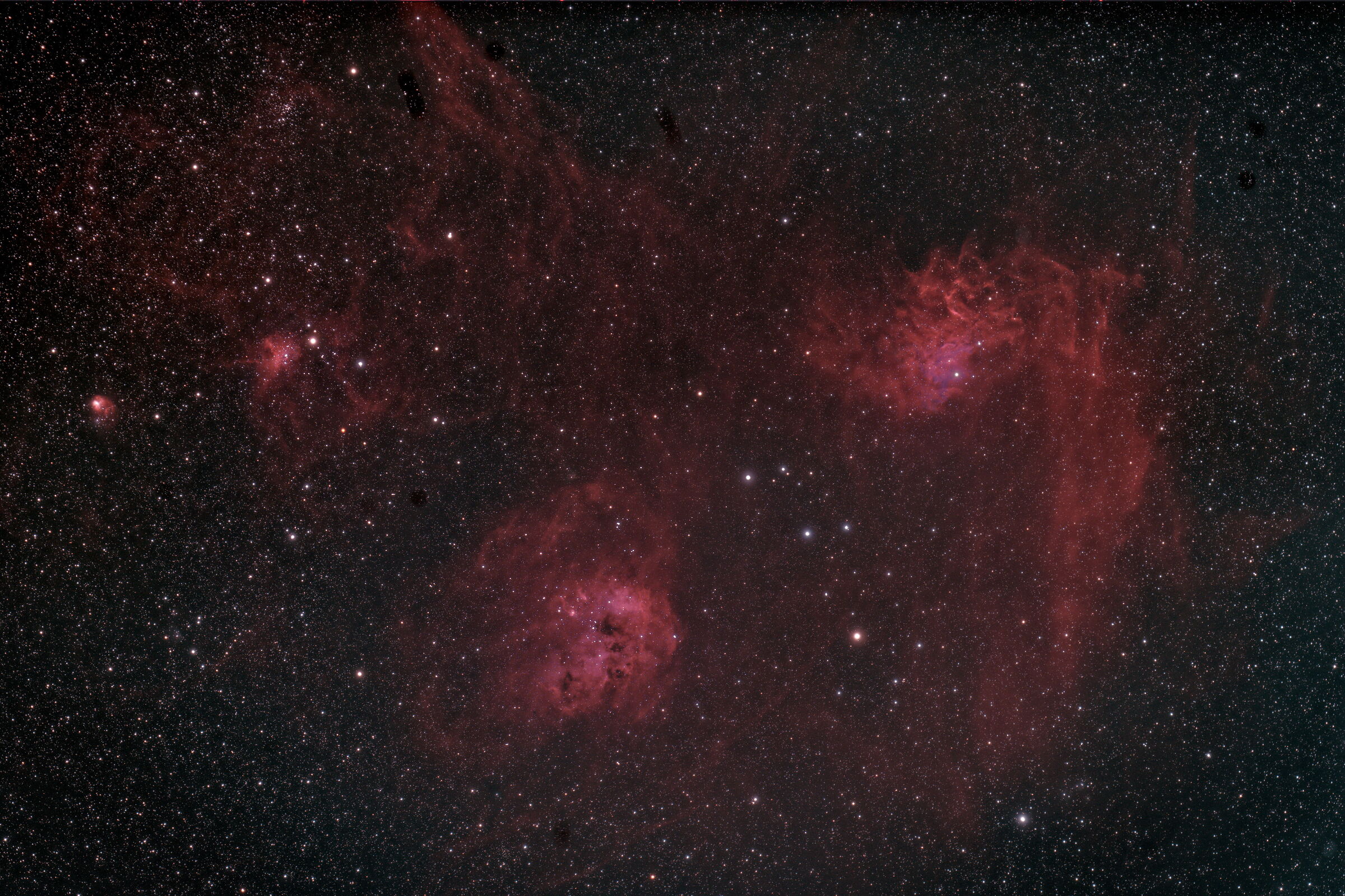Nebulosa Flaming Star & Girino (ic405 & IC 410)...
