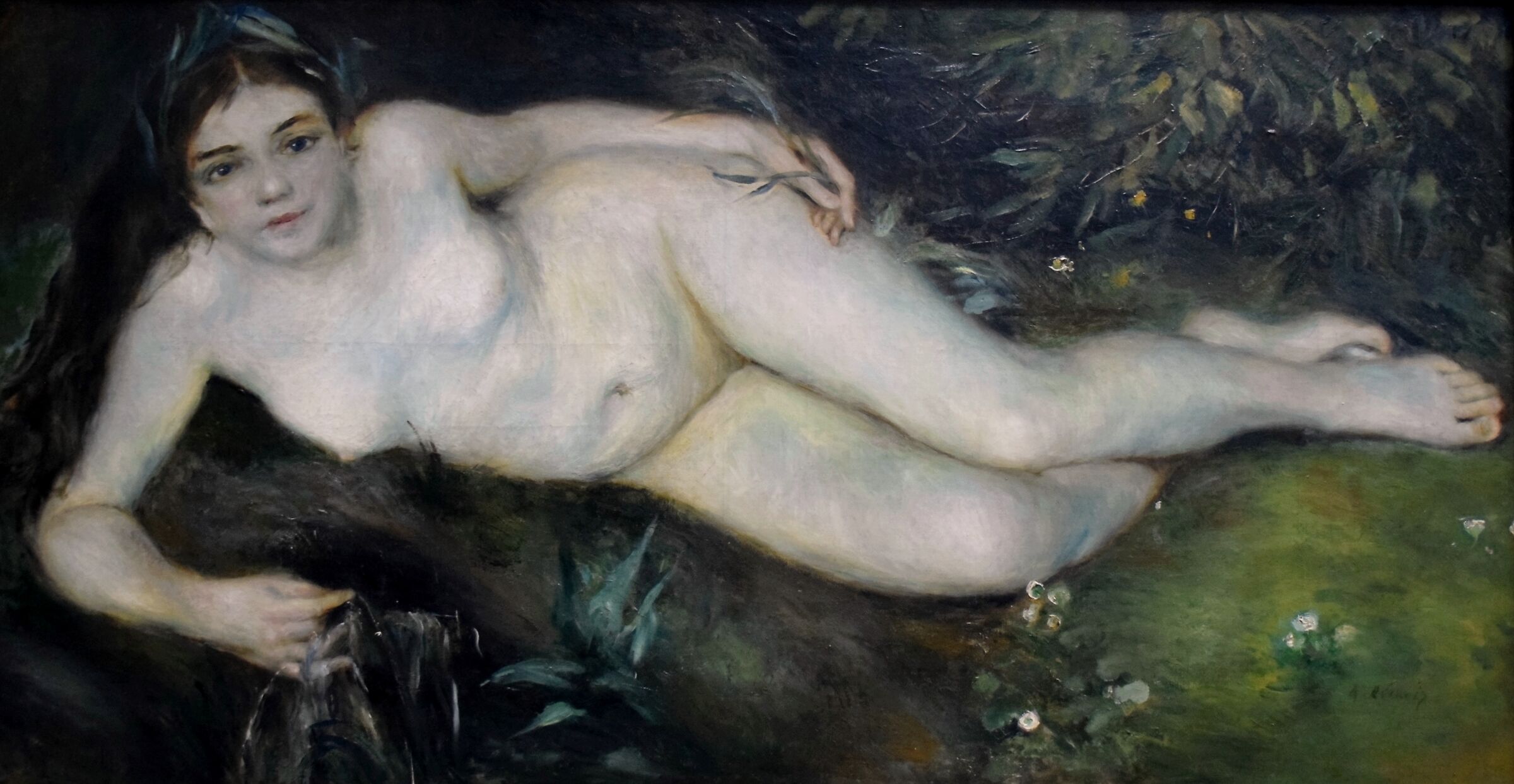 Pierre-Auguste Renoir "Nymph in a stream"...
