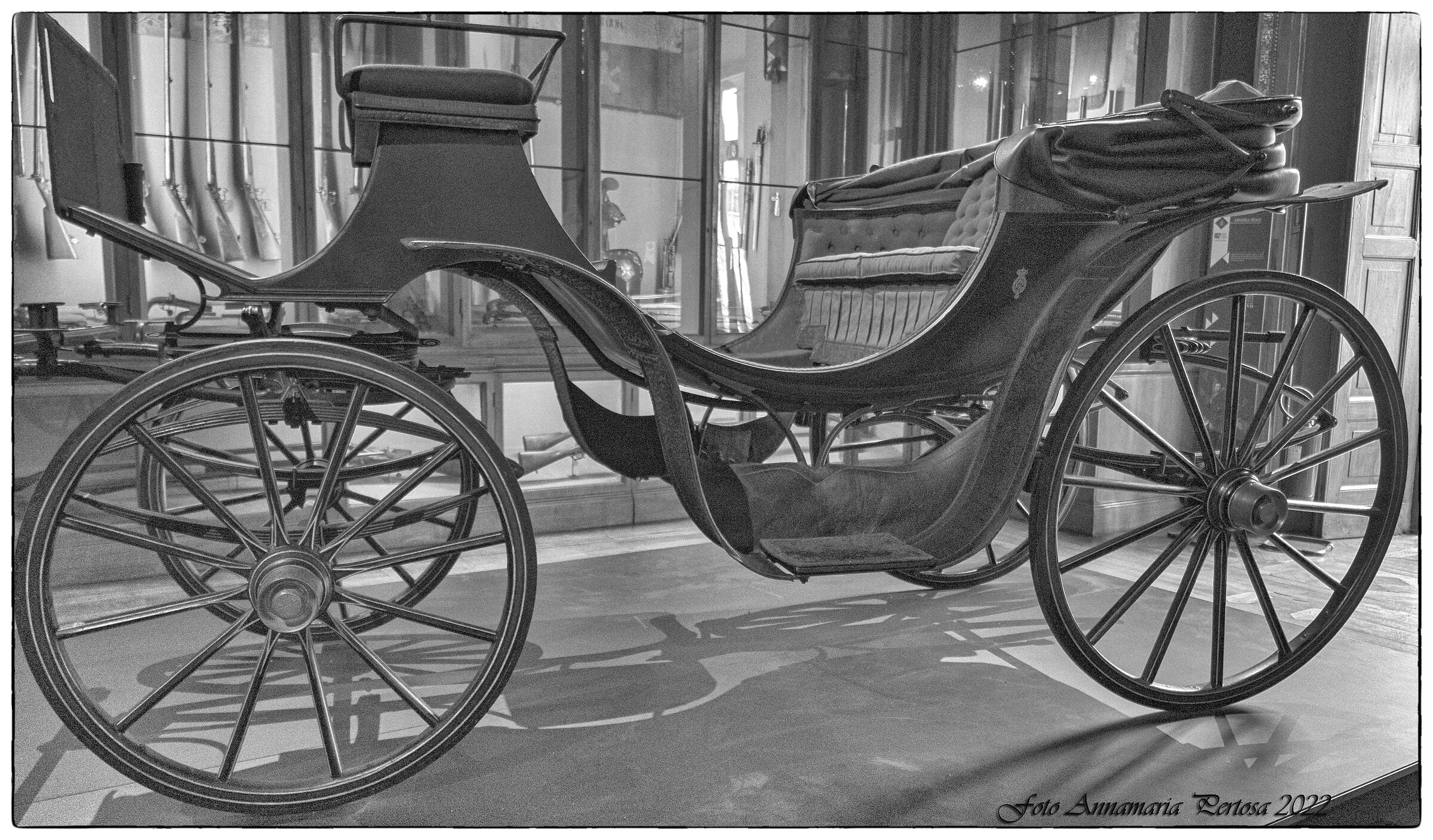 The carriage of Vittorio Emanuele II...