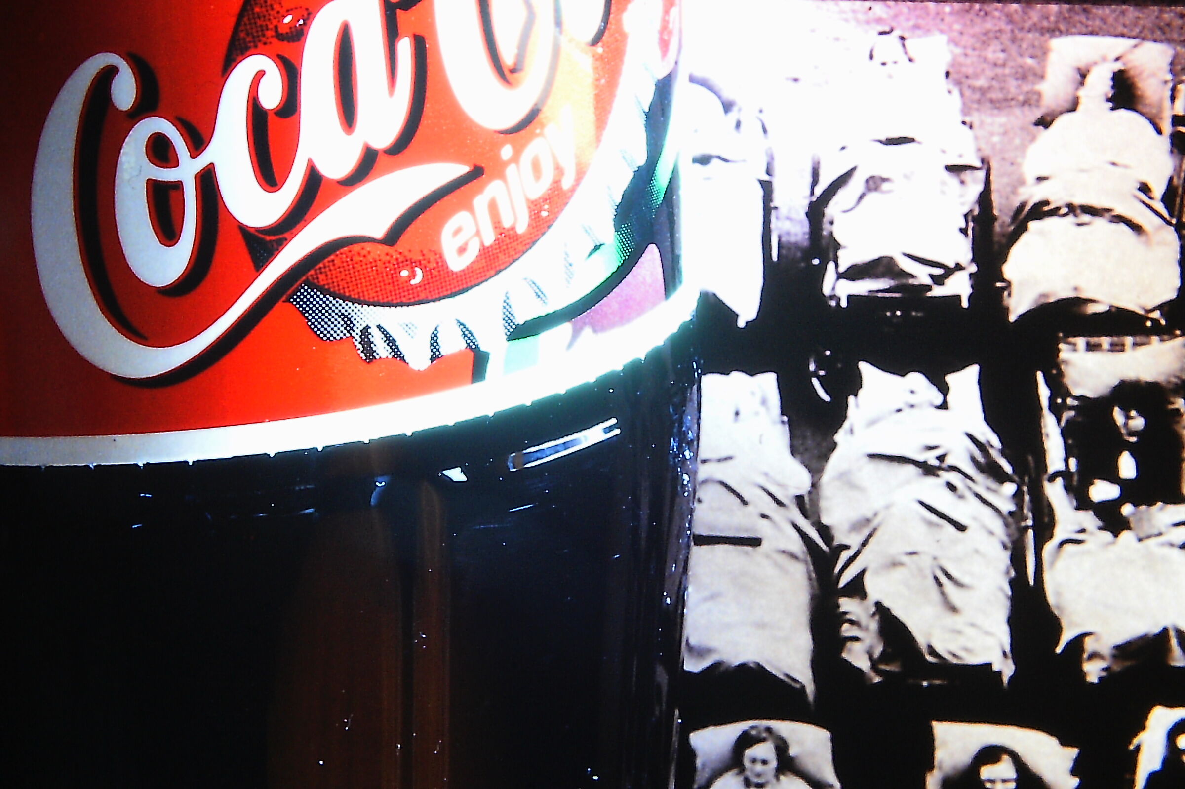 Contrasts. The sick of Giacomelli and Enjoy by CocaCola...