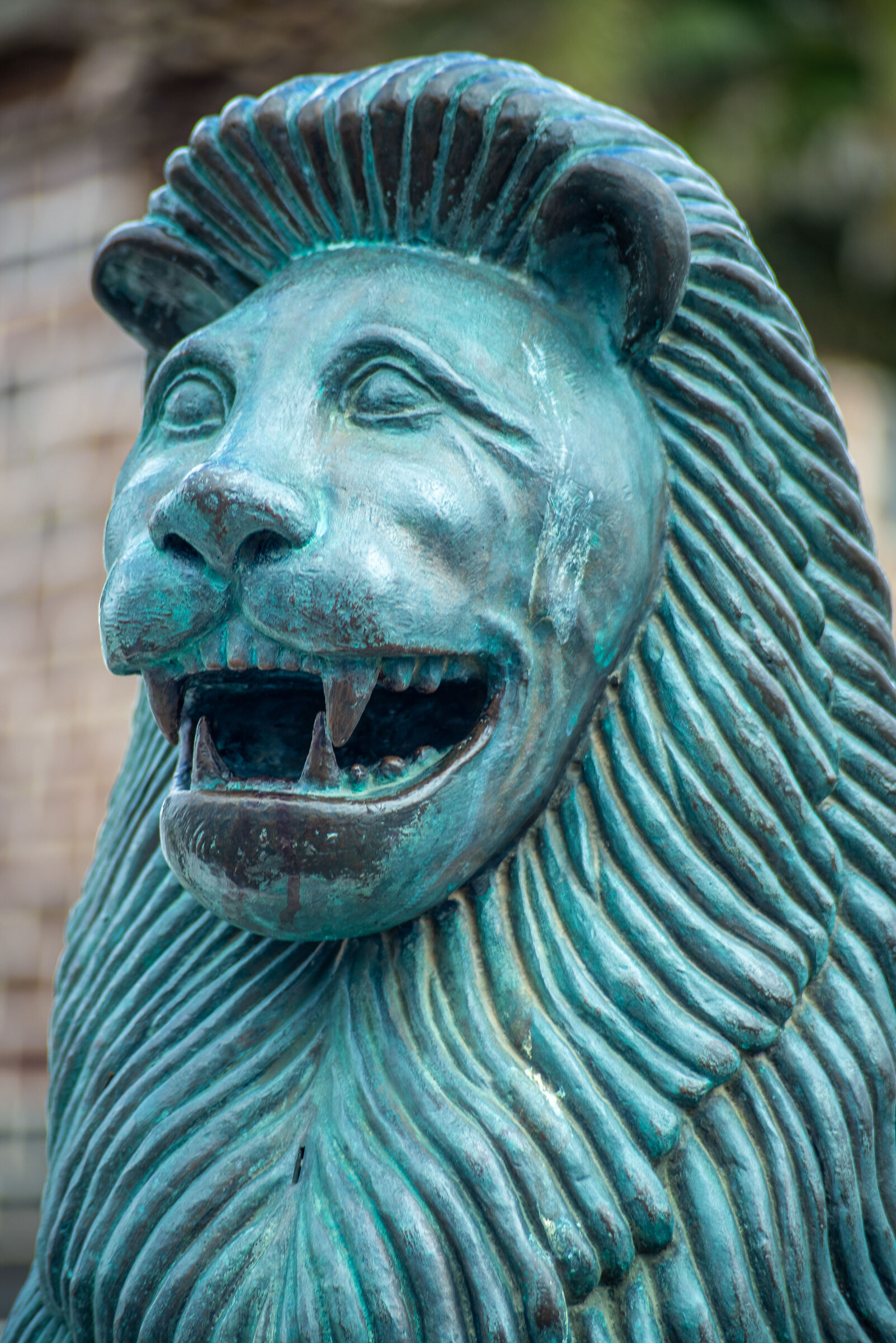statua di leone a Teguise...