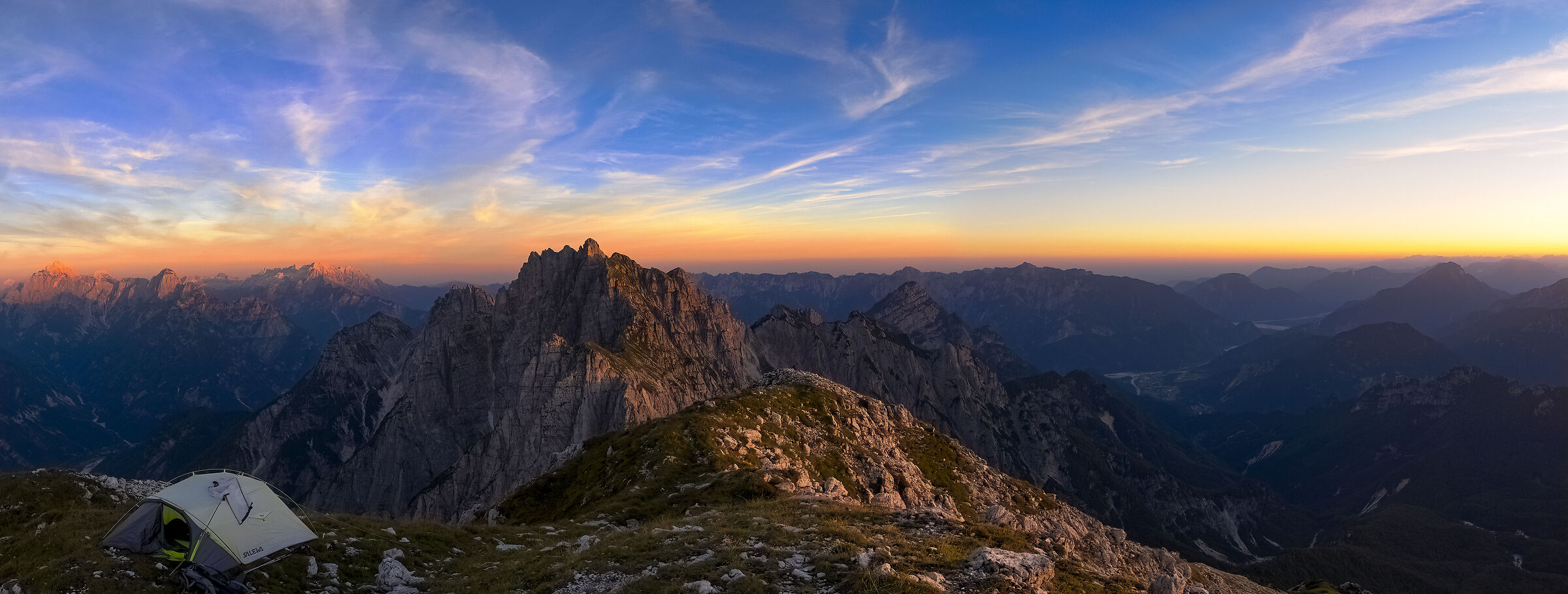 Sunset at high altitude, Carnic Alps...