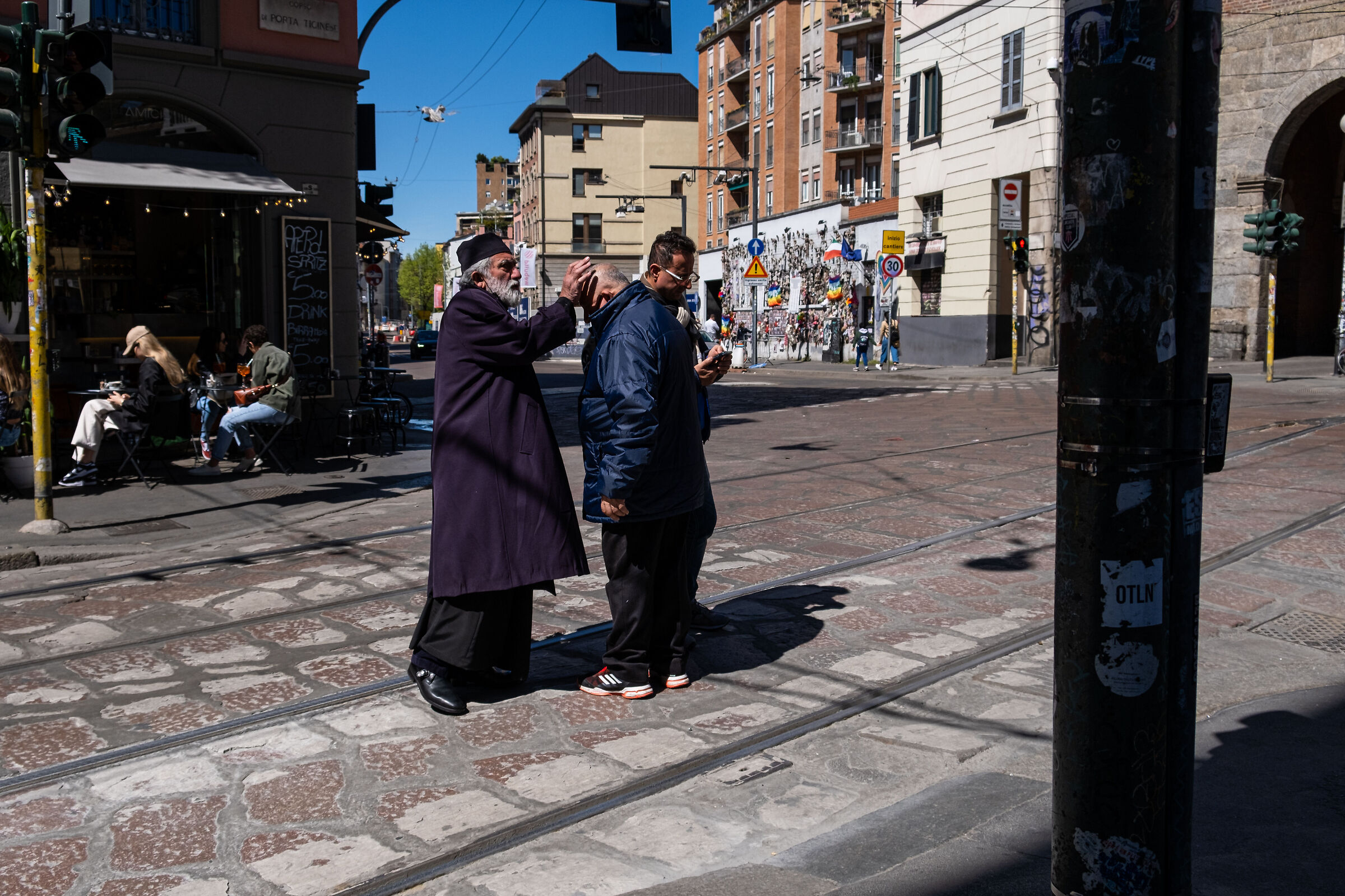 Blessing "on the fly" - Milan...
