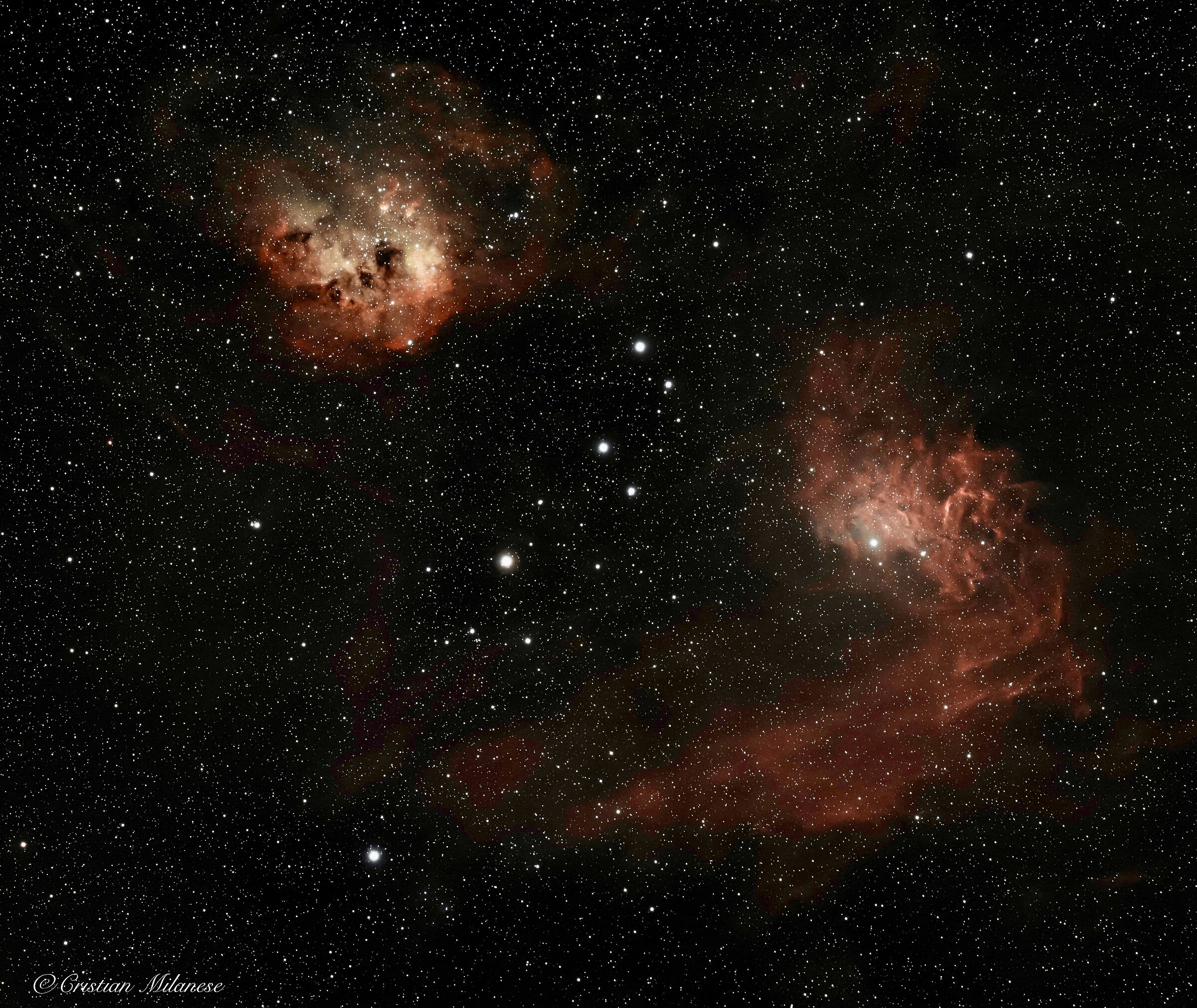 Flaming star nebulae...