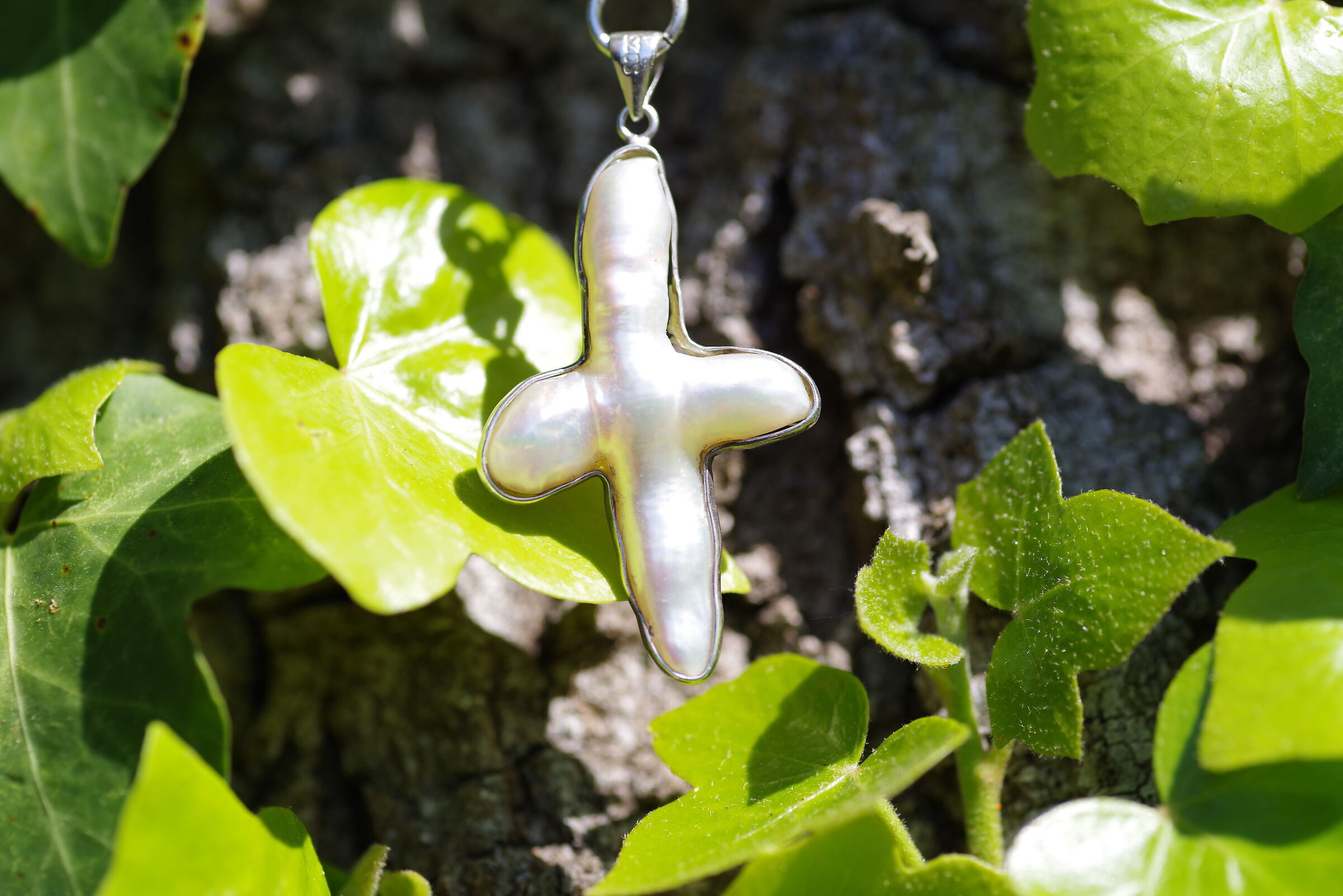 Mother-of-pearl cross...