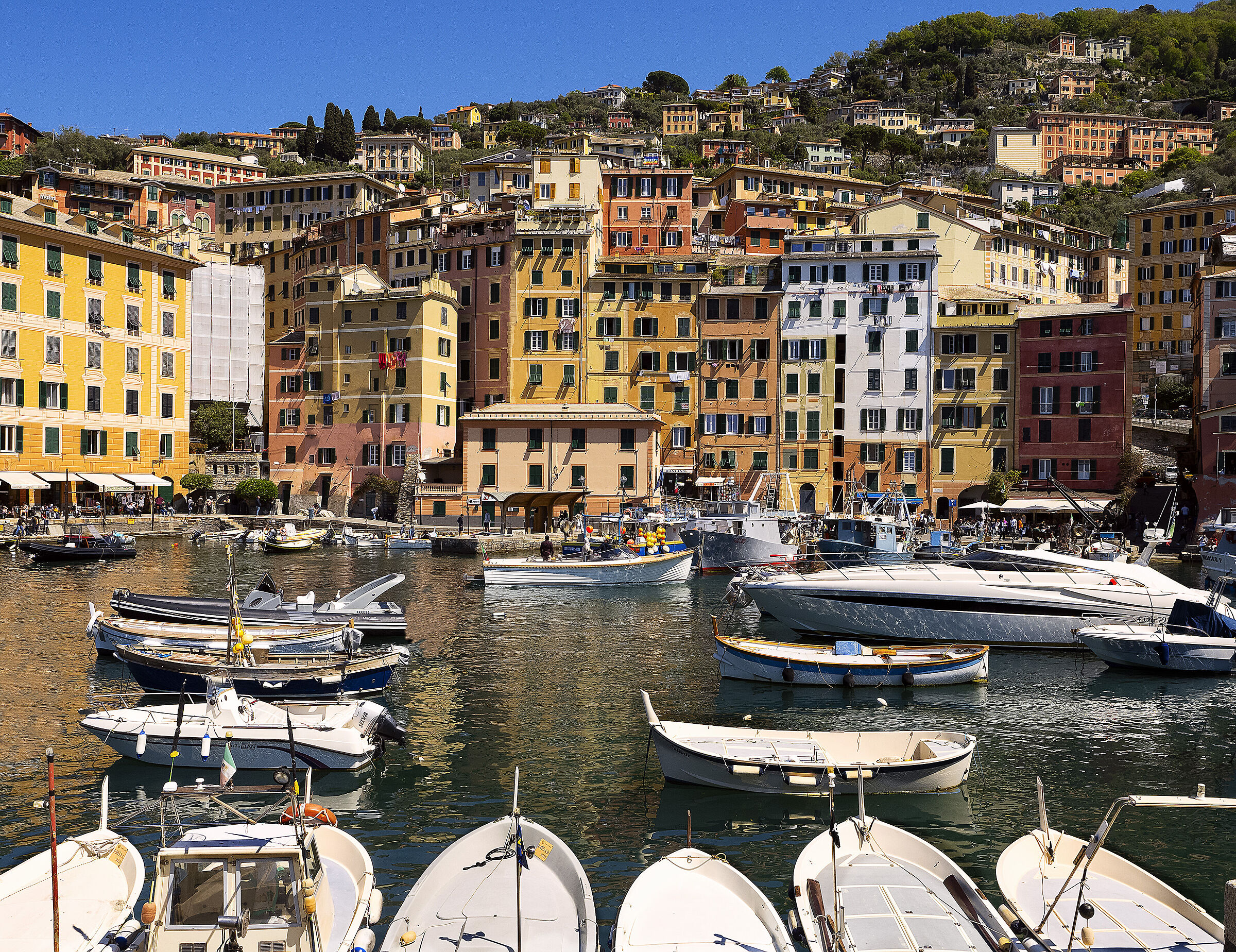 Camogli - Glimpse of the marina -Postcard...