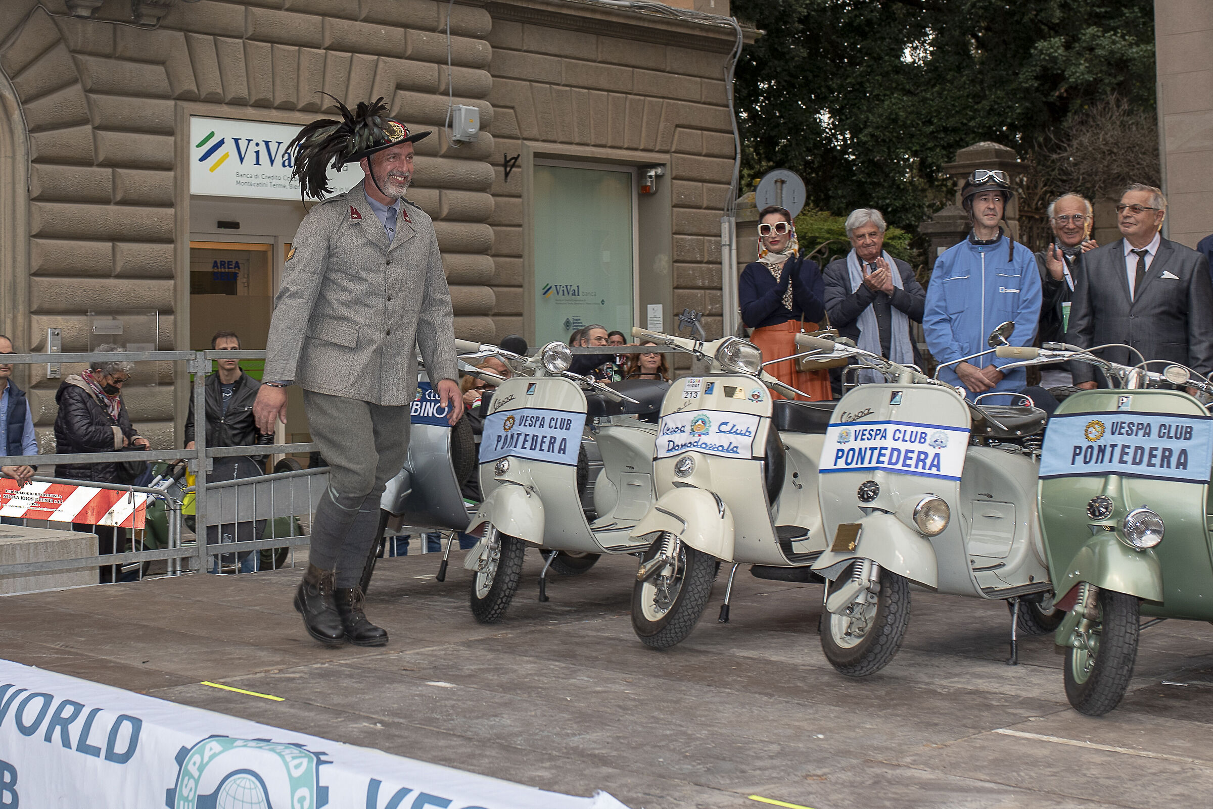 racing with the Vespa...