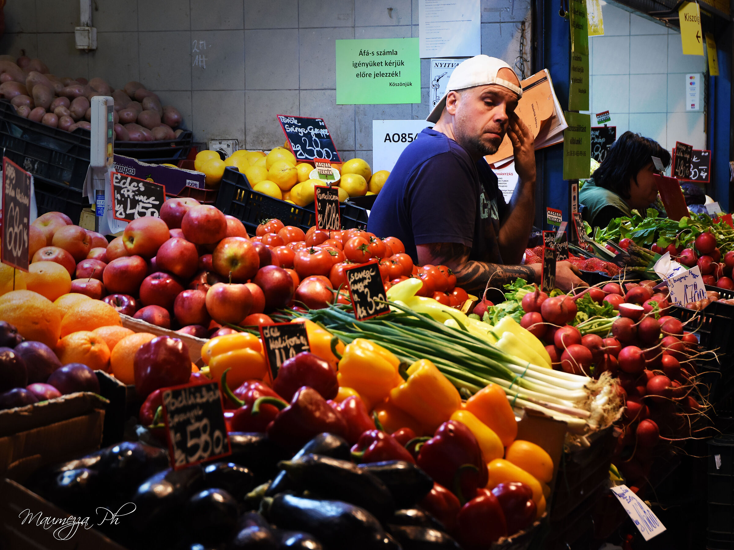 fruits and vegetables ... at budapest market...