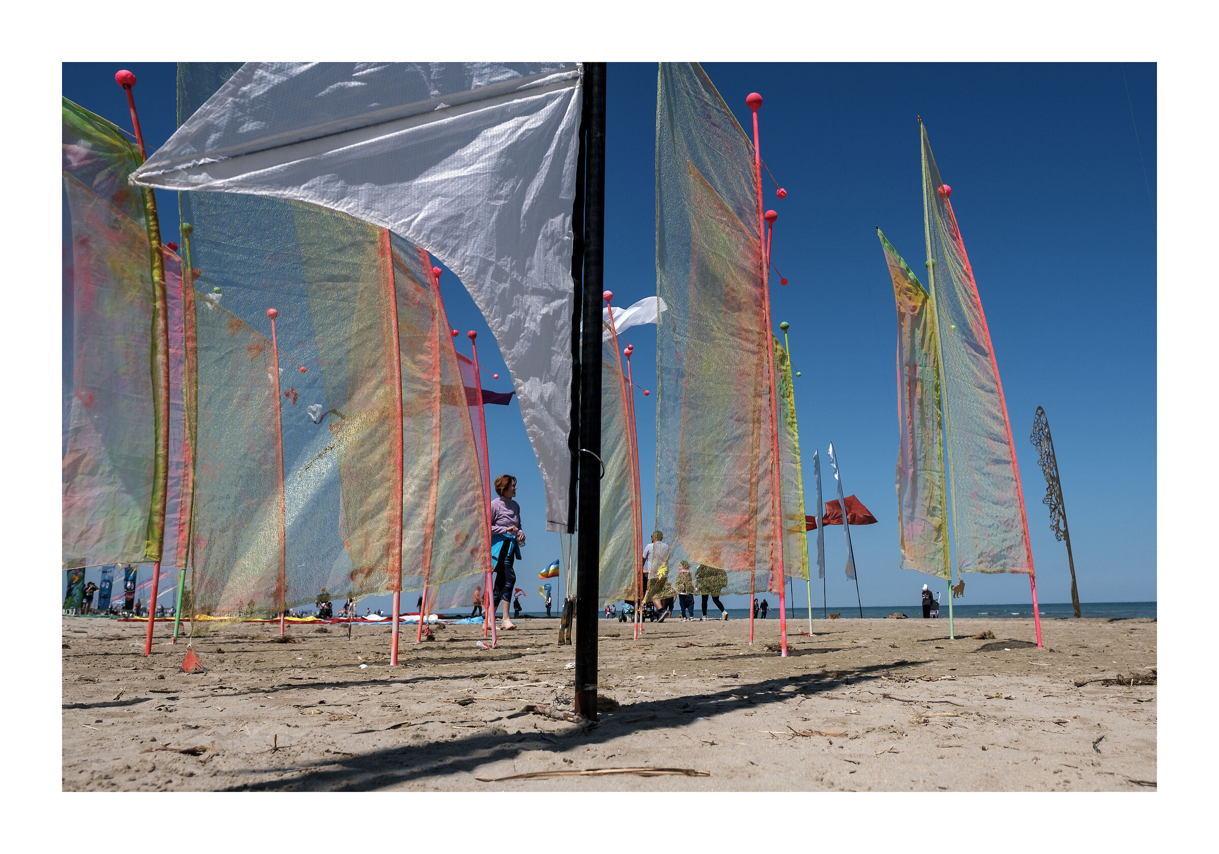 sails on the beach ...