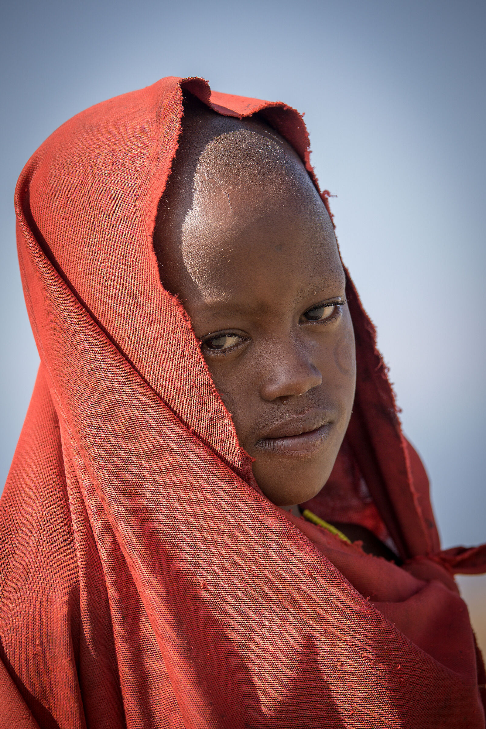 Portrait of a young Maasai...