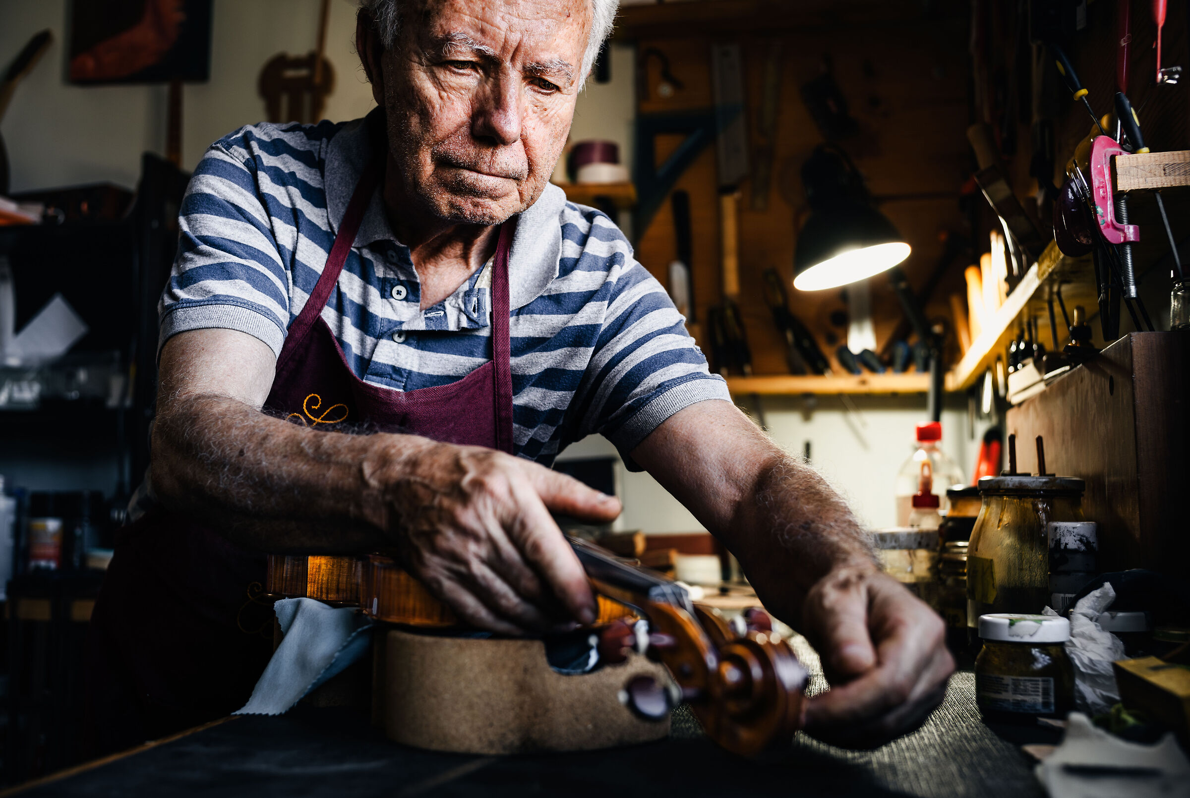 " Yesterday I was a music teacher, today I am a luthier "...