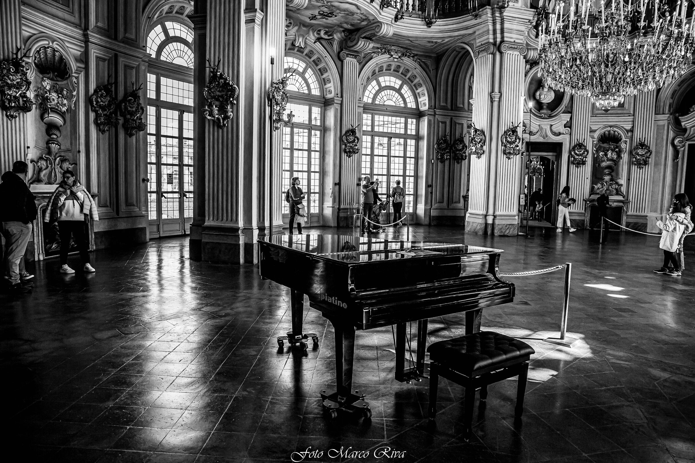 Living room with piano...