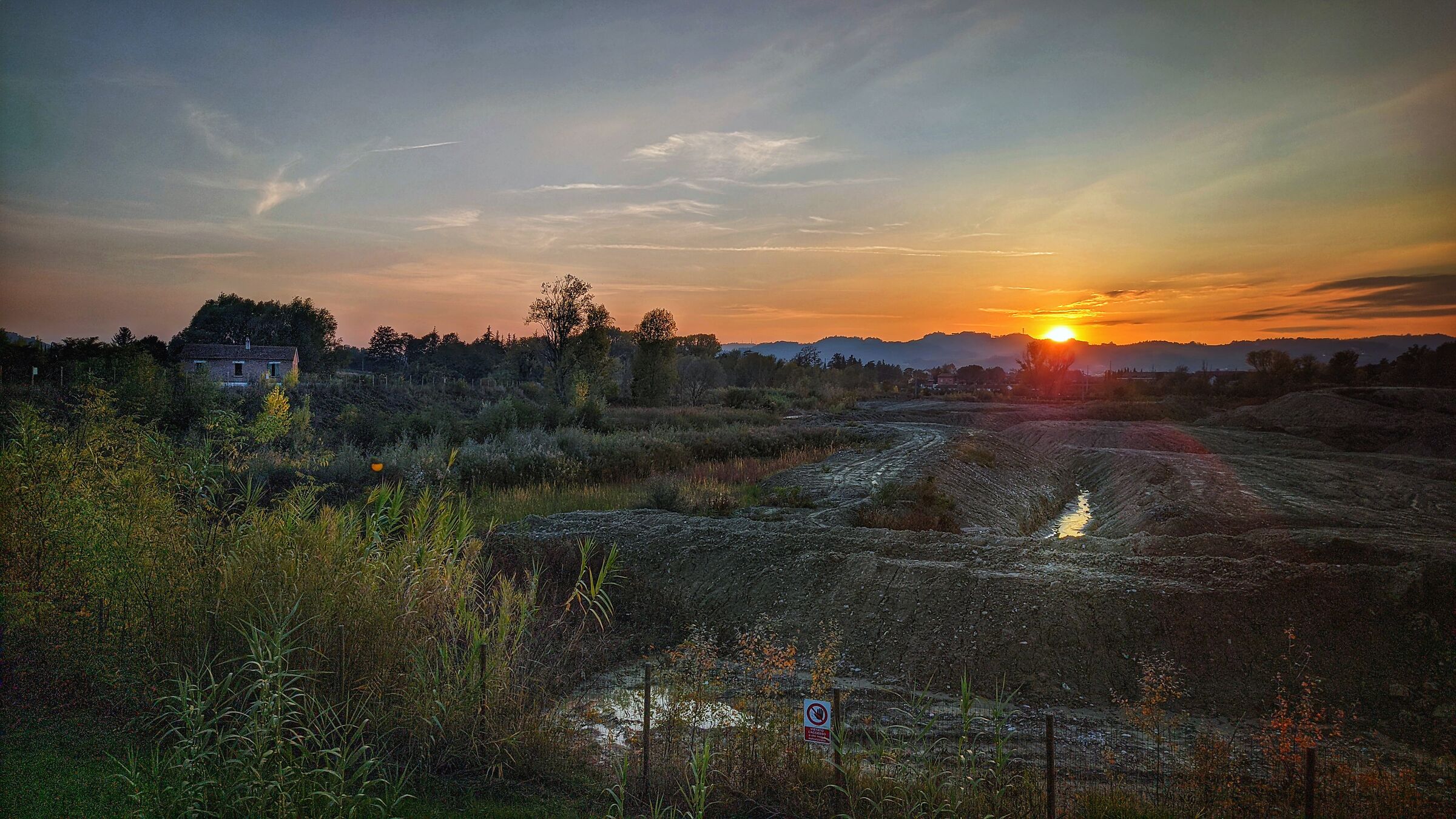 Cesena, sunset at the quarry...