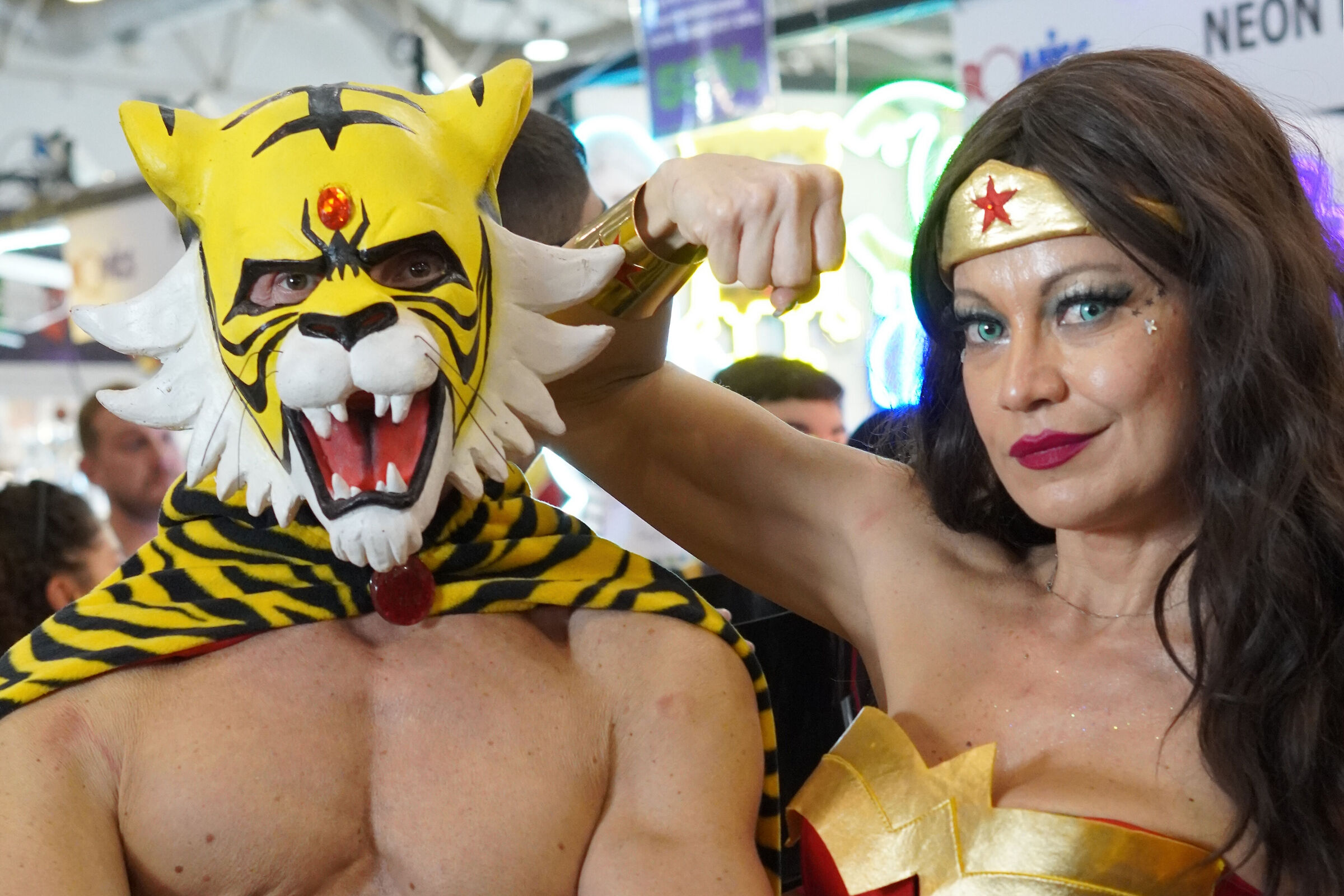 Wonder Woman versus Tiger Man...